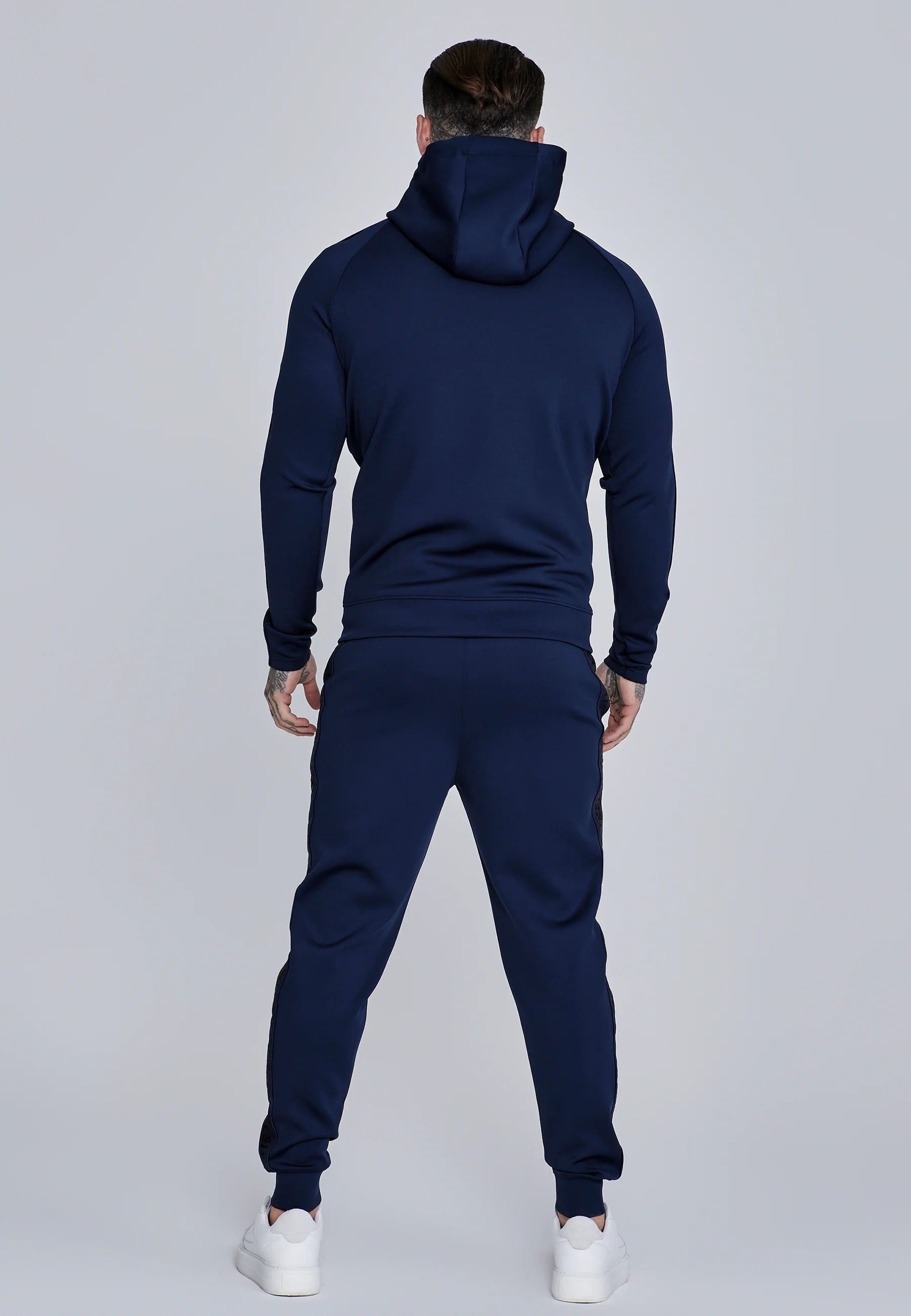 Set felpa con cappuccio e joggers in blu