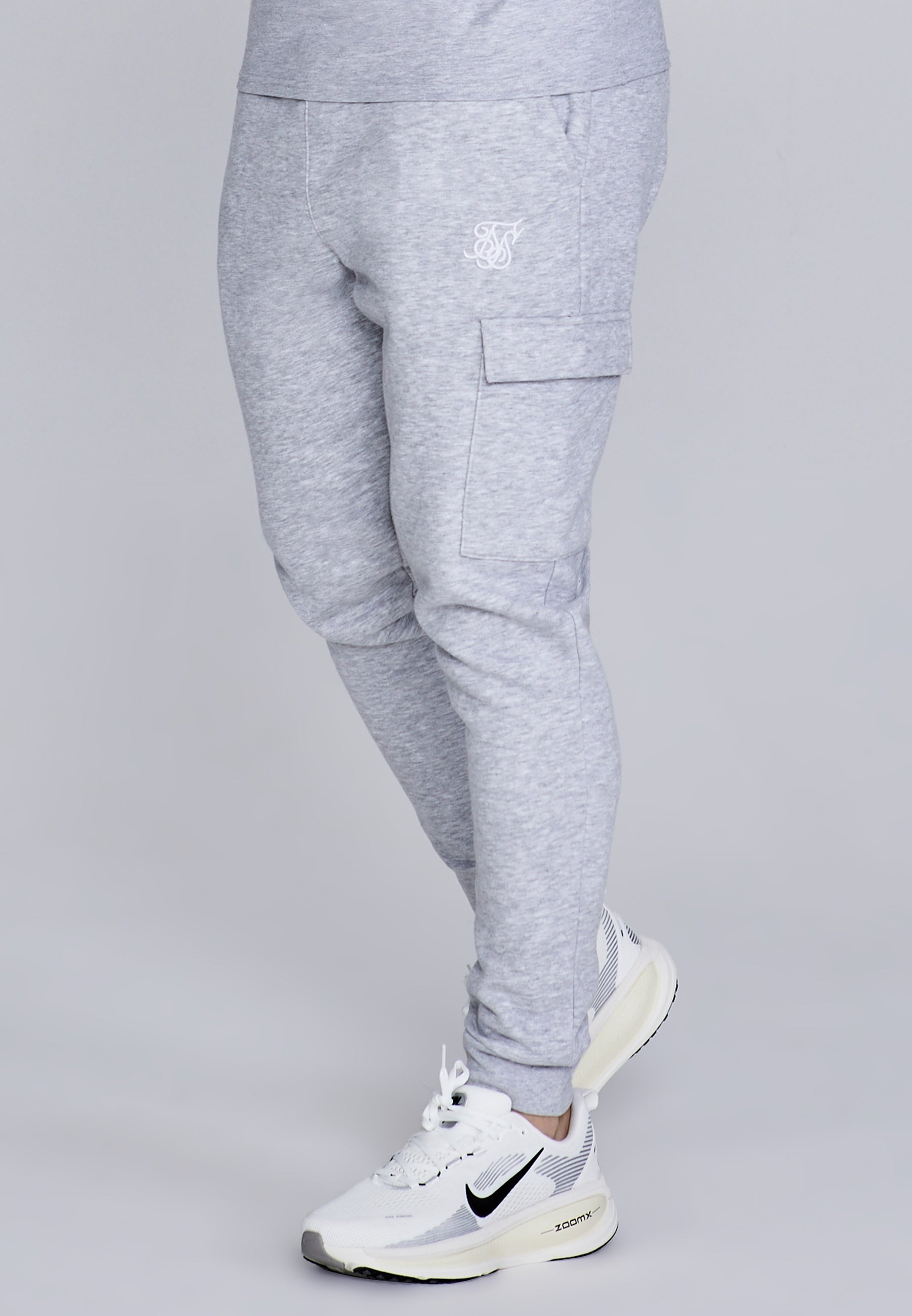 Joggers Cargo Essentials in Grigio Marl Pantaloni SikSilk