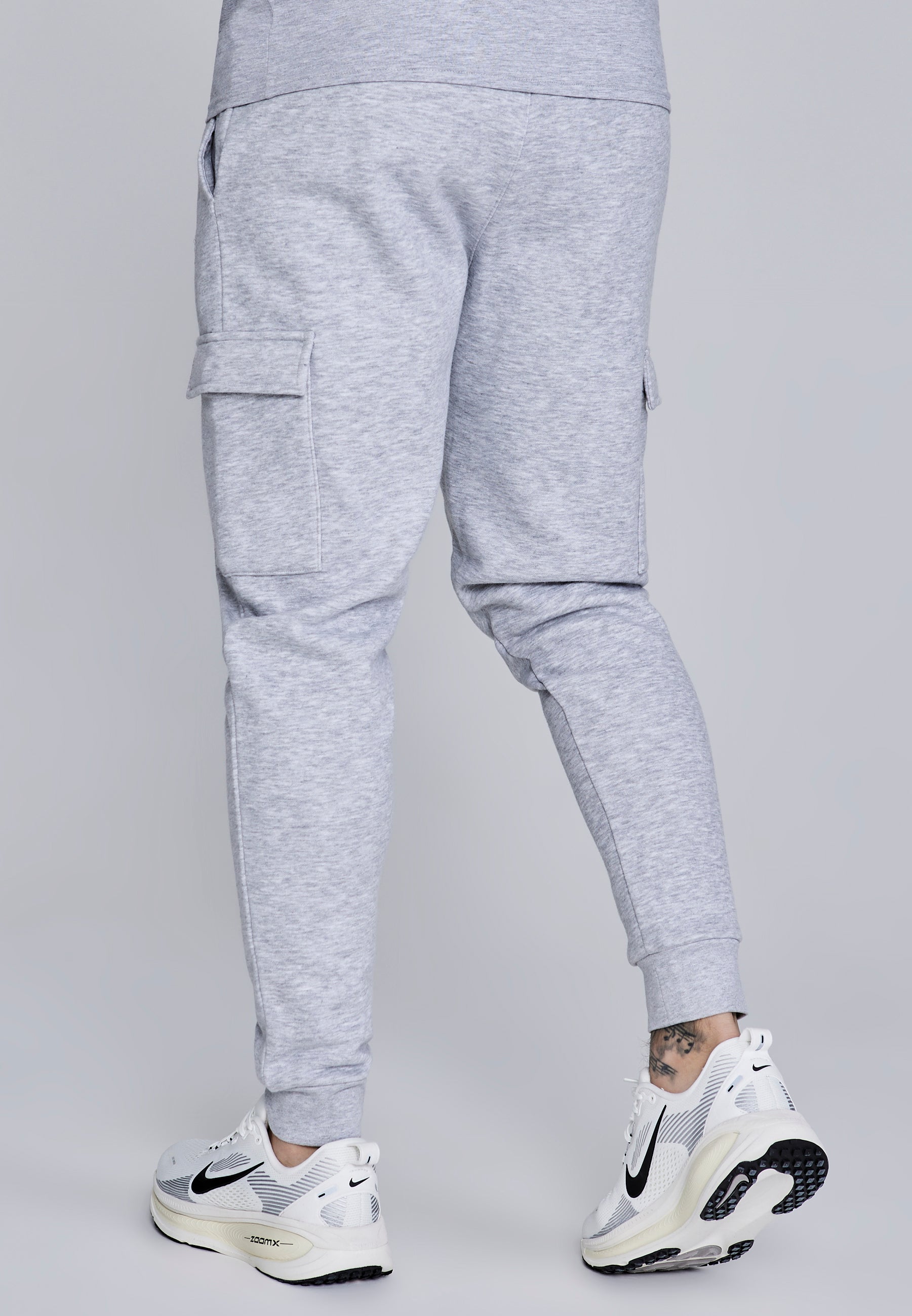 Joggers Cargo Essentials in Grigio Marl Pantaloni SikSilk