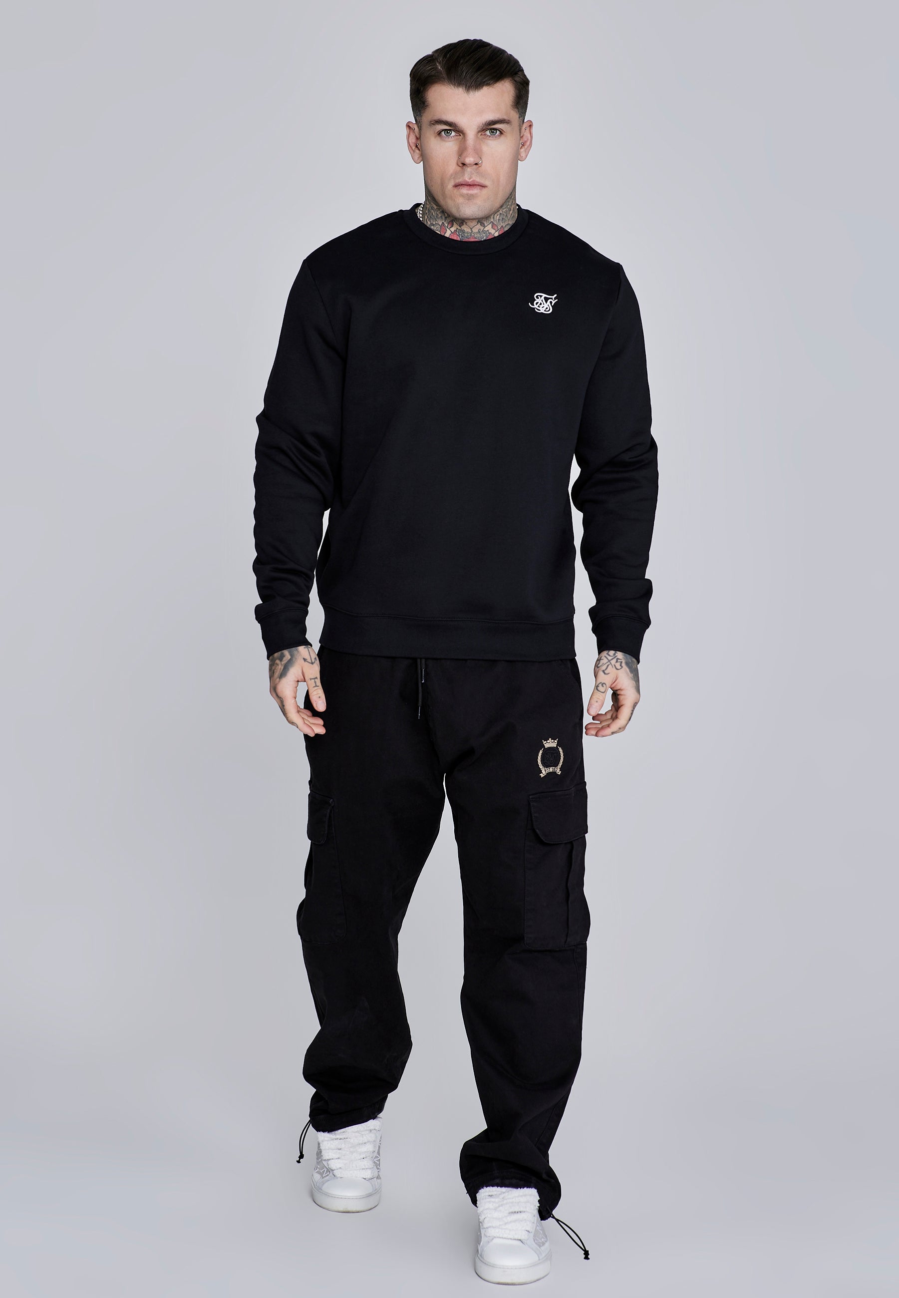 Maglione Essentials in nero Felpe SikSilk