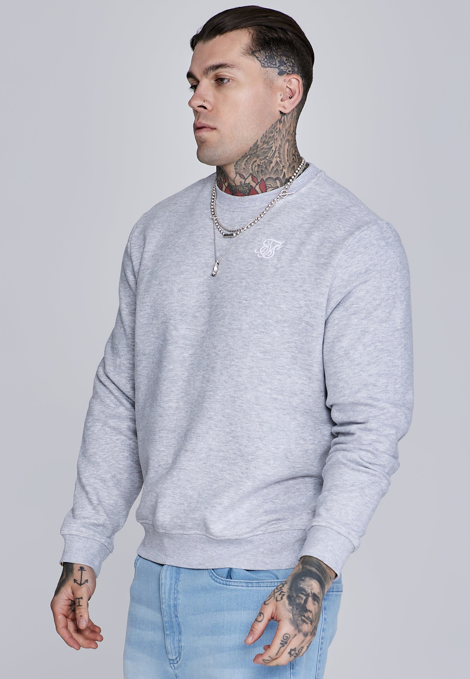 Maglione essenziale in marna grigia Felpe SikSilk