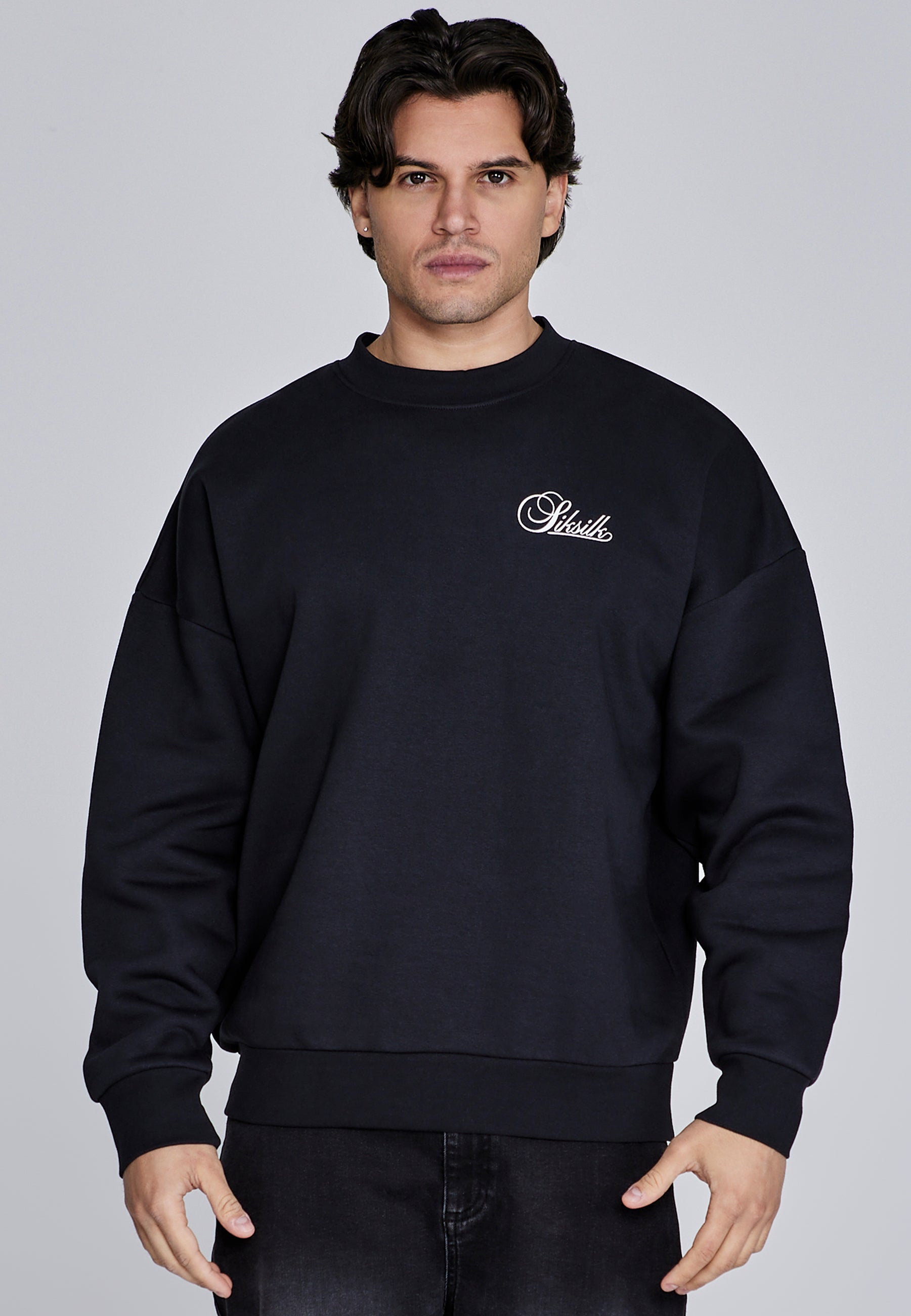 Maglione Essentials in nero Felpe SikSilk