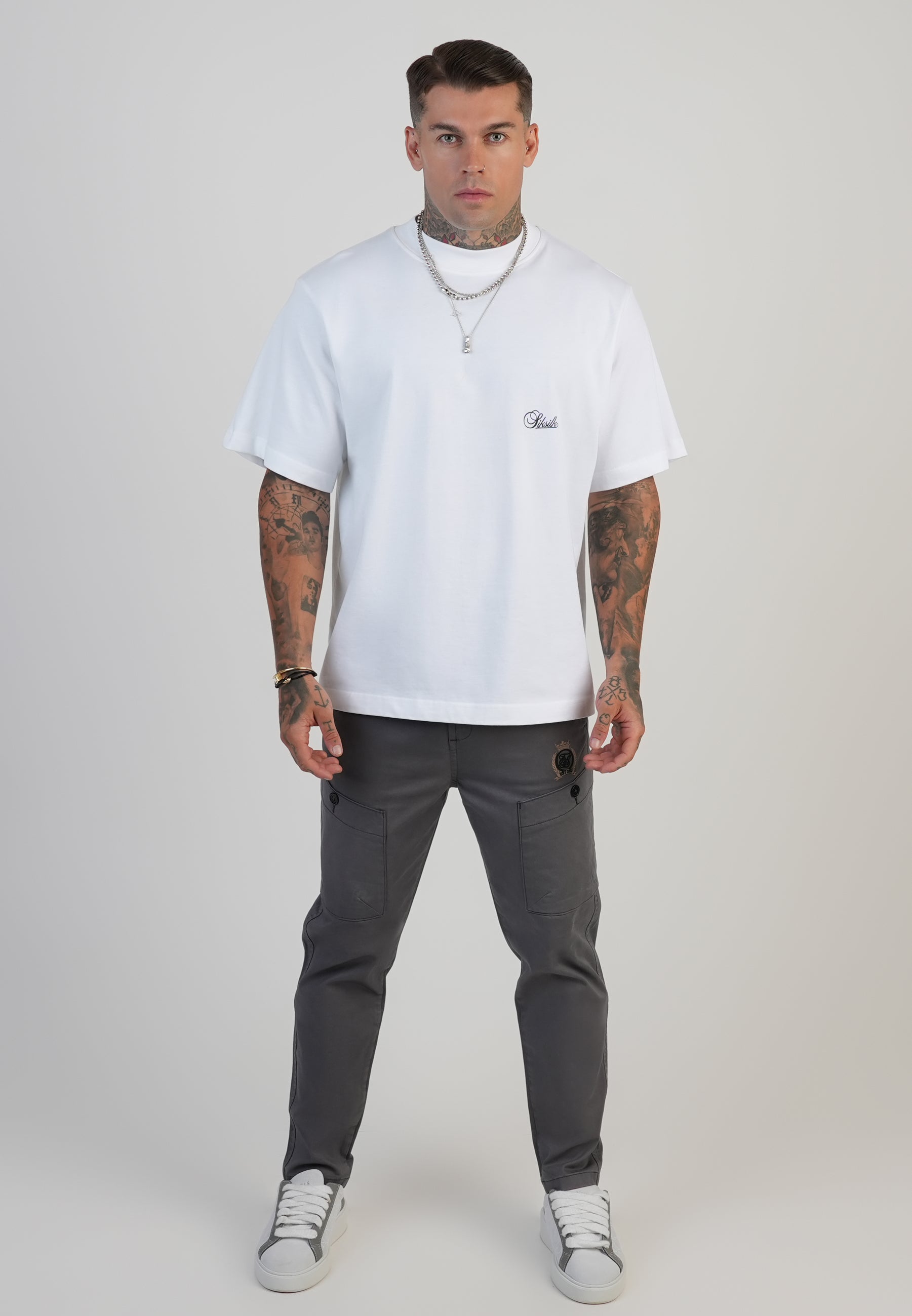 Pantaloni eleganti in grigio SikSilk