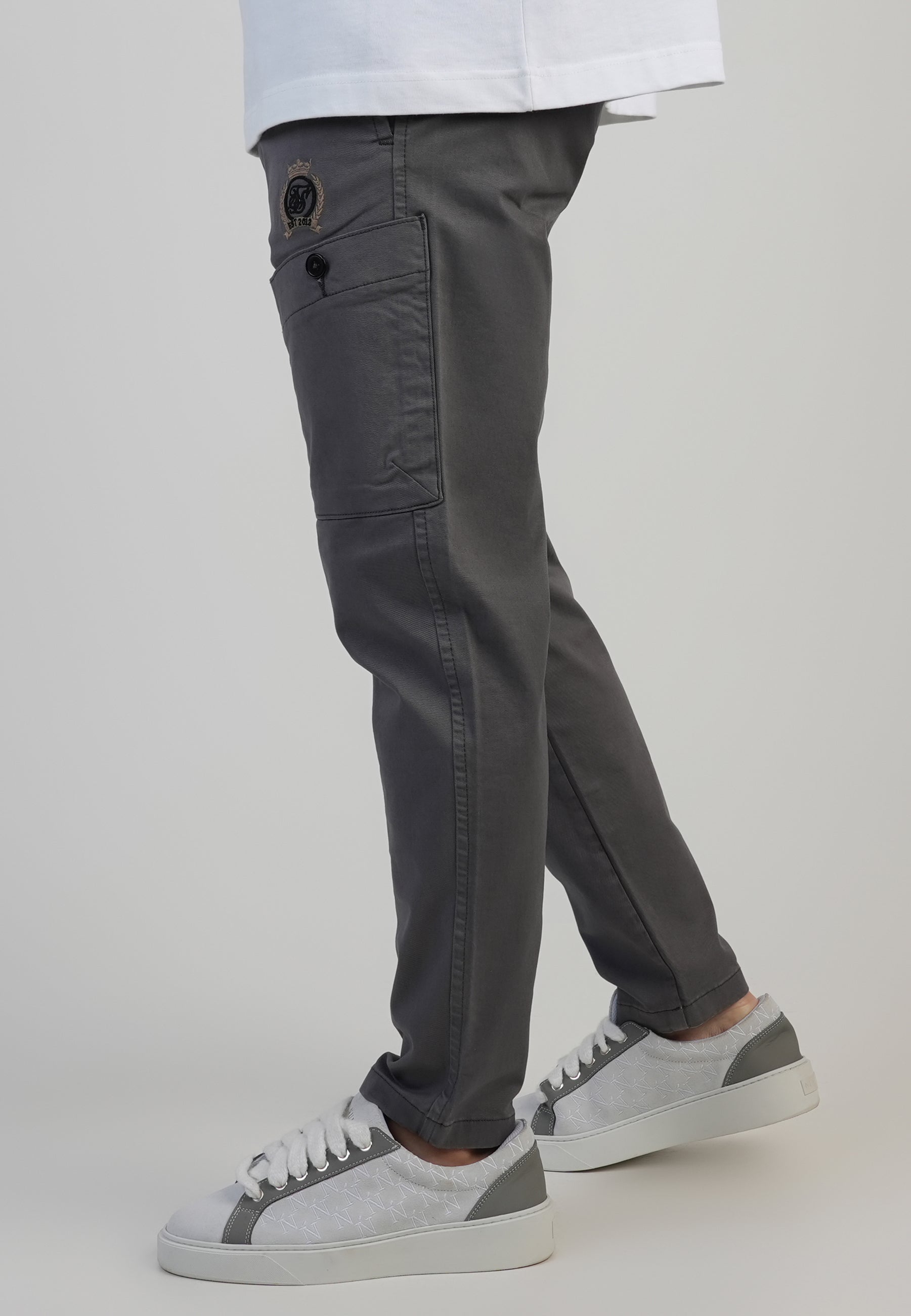 Pantaloni eleganti in grigio SikSilk