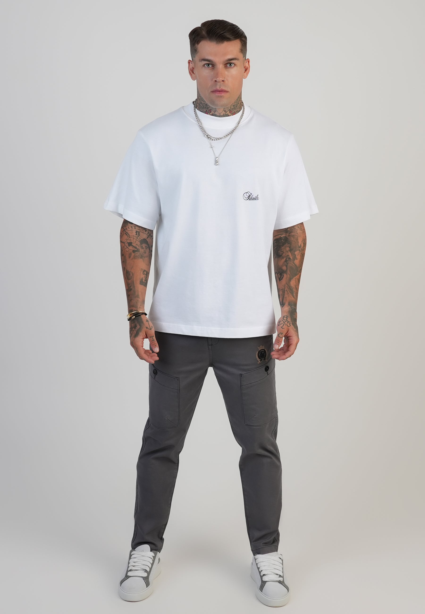 Maglietta oversize in bianco Magliette SikSilk