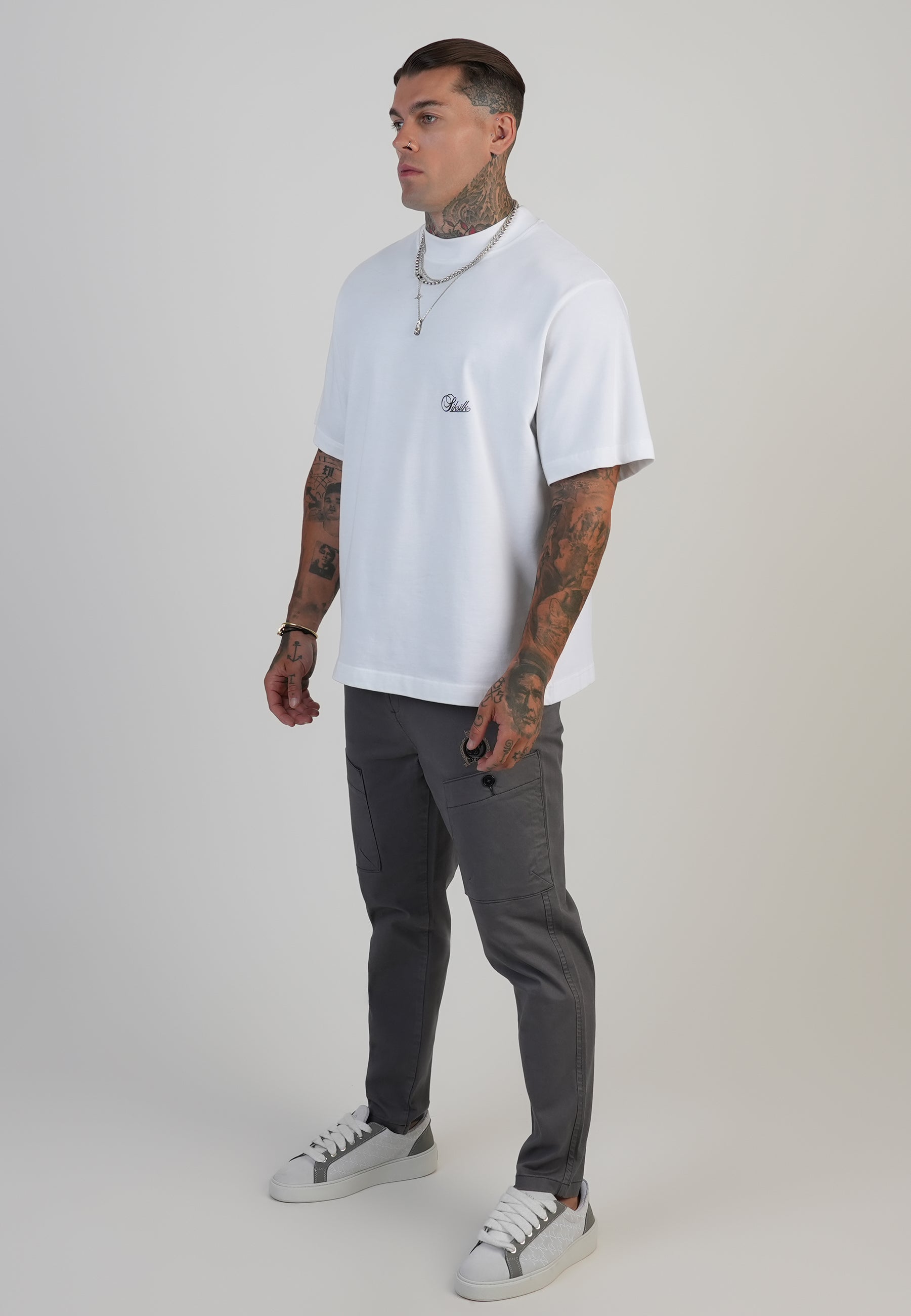 Maglietta oversize in bianco Magliette SikSilk
