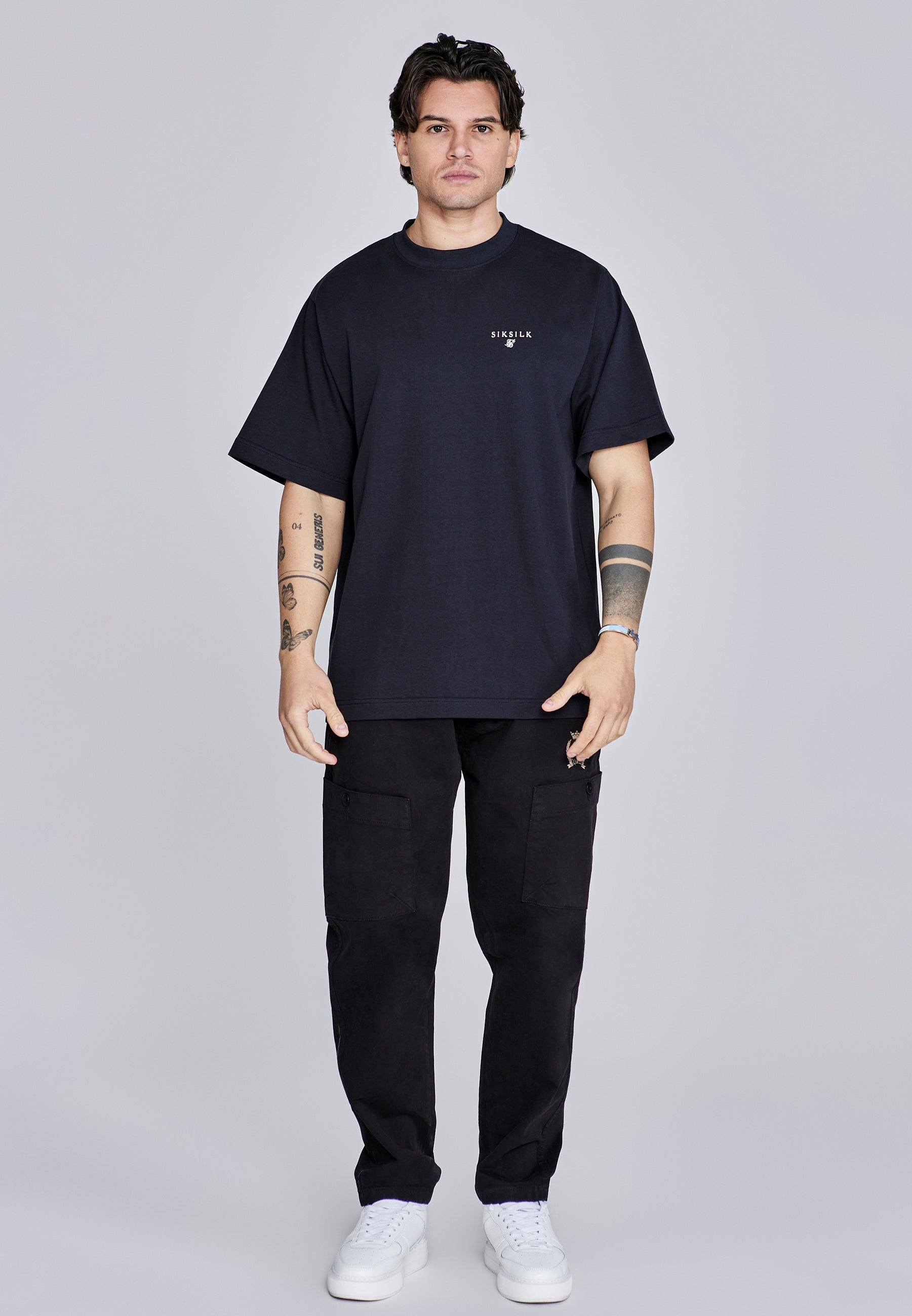 Maglietta oversize in nero Magliette SikSilk