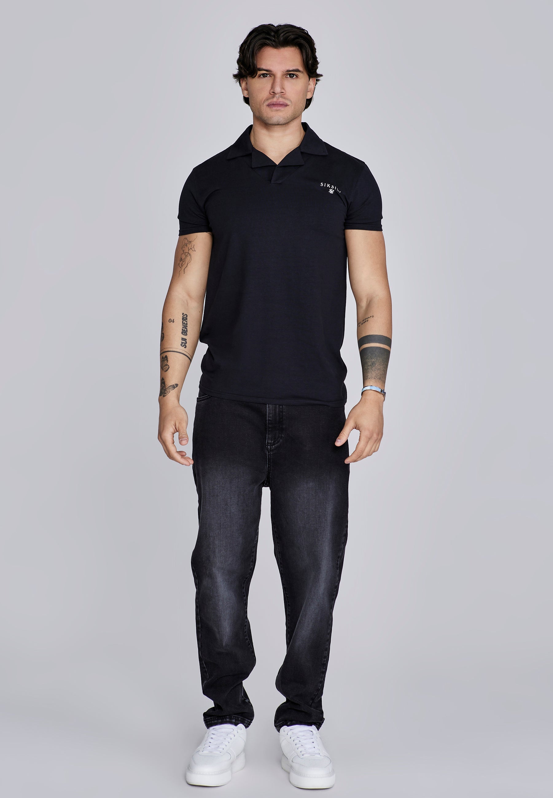 Polo Revere in nero Magliette SikSilk