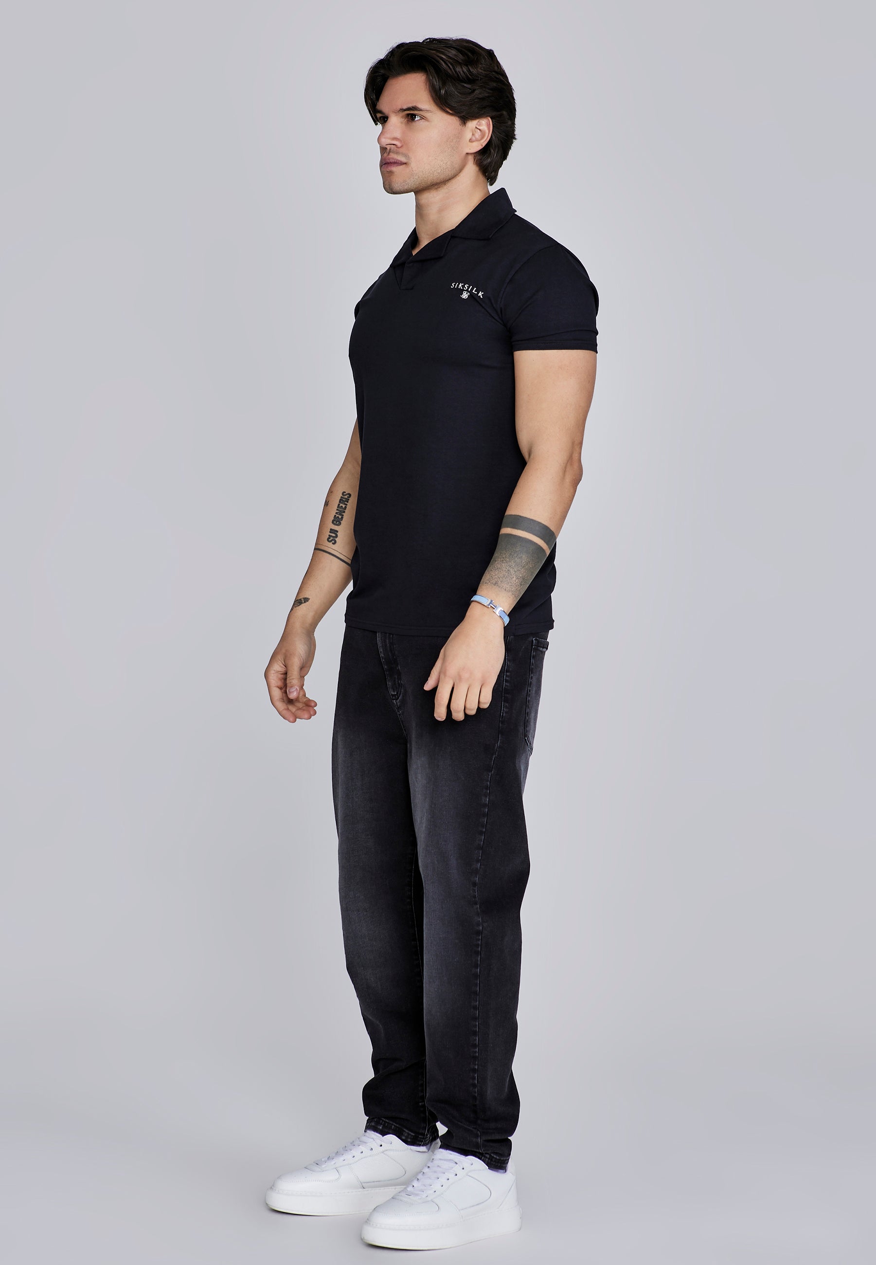 Polo Revere in nero Magliette SikSilk