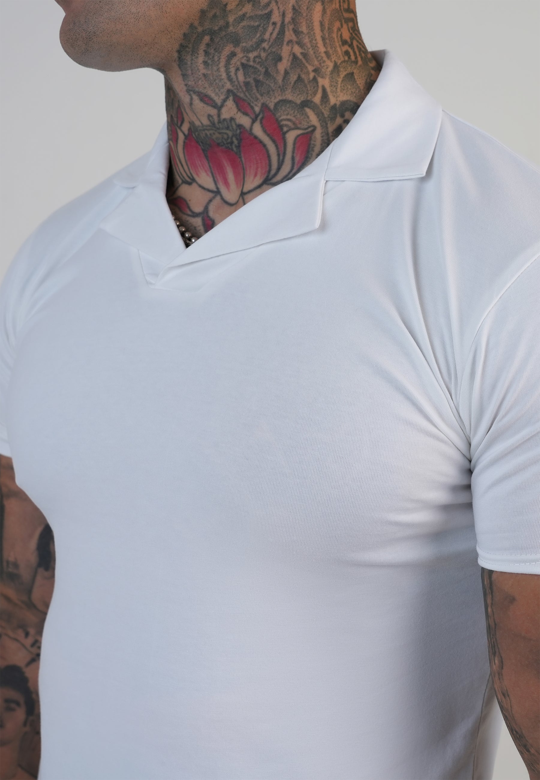 Polo Revere in Bianco Magliette SikSilk