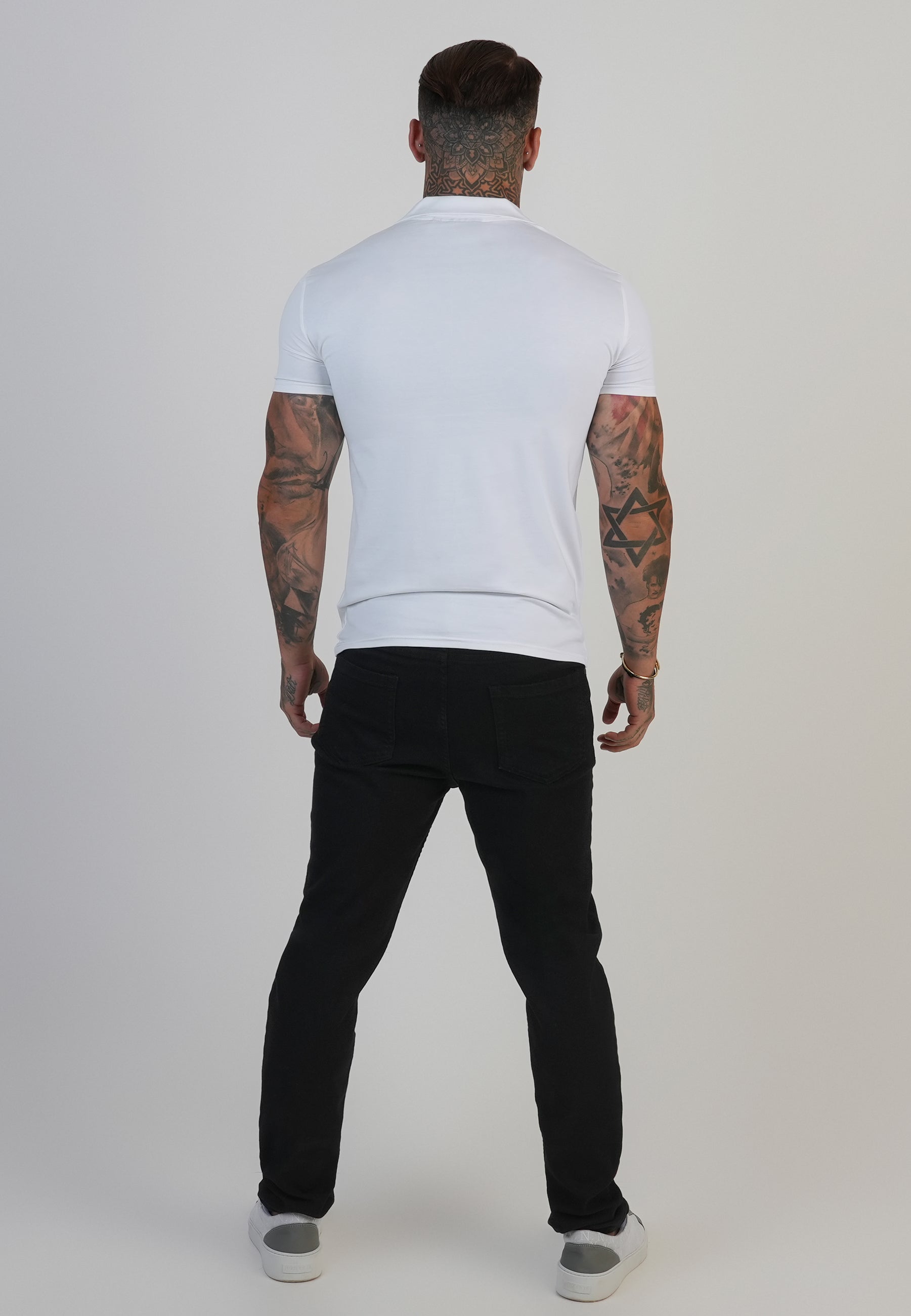 Polo Revere in Bianco Magliette SikSilk
