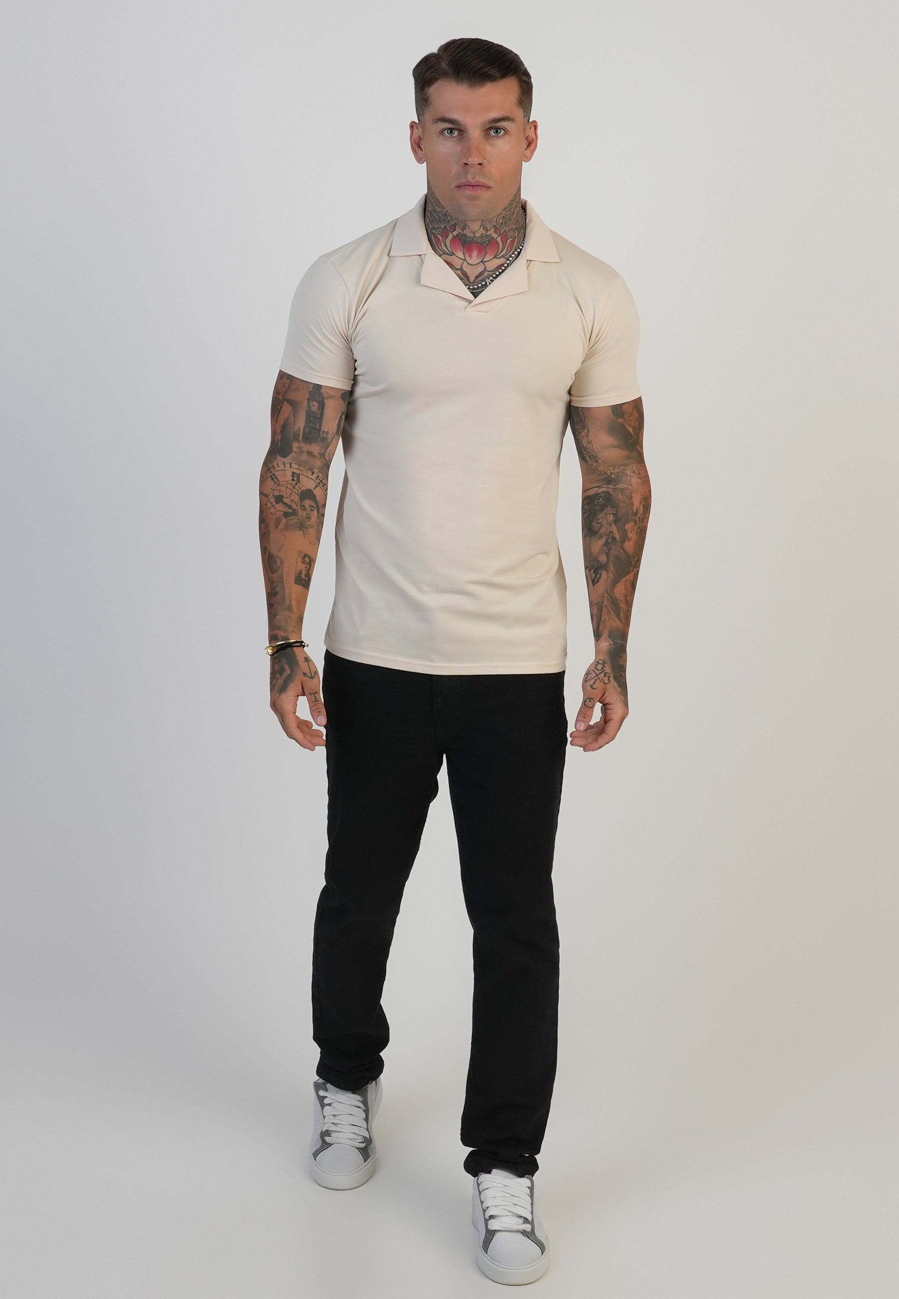 Polo Revere in ecru Magliette SikSilk