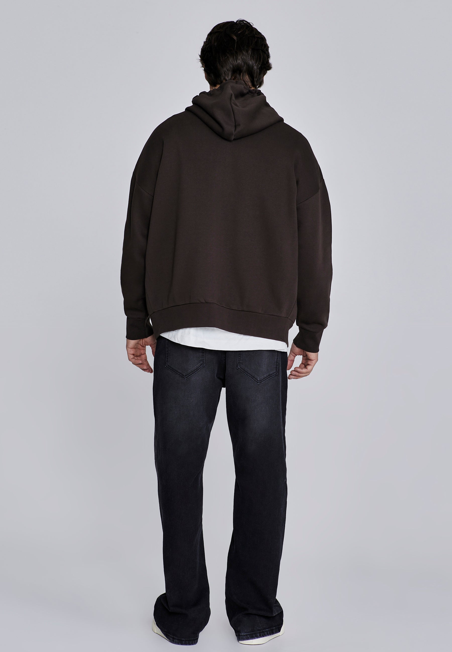 Essentials Felpa con cappuccio e zip intera in marrone Giacche SikSilk