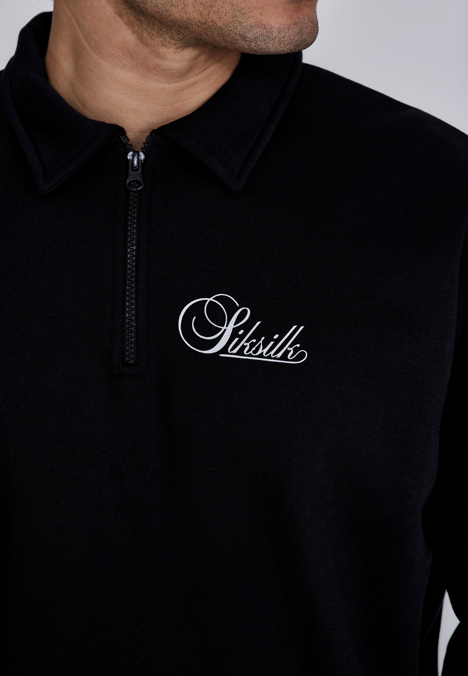 Maglione polo Essentials in nero Felpe SikSilk