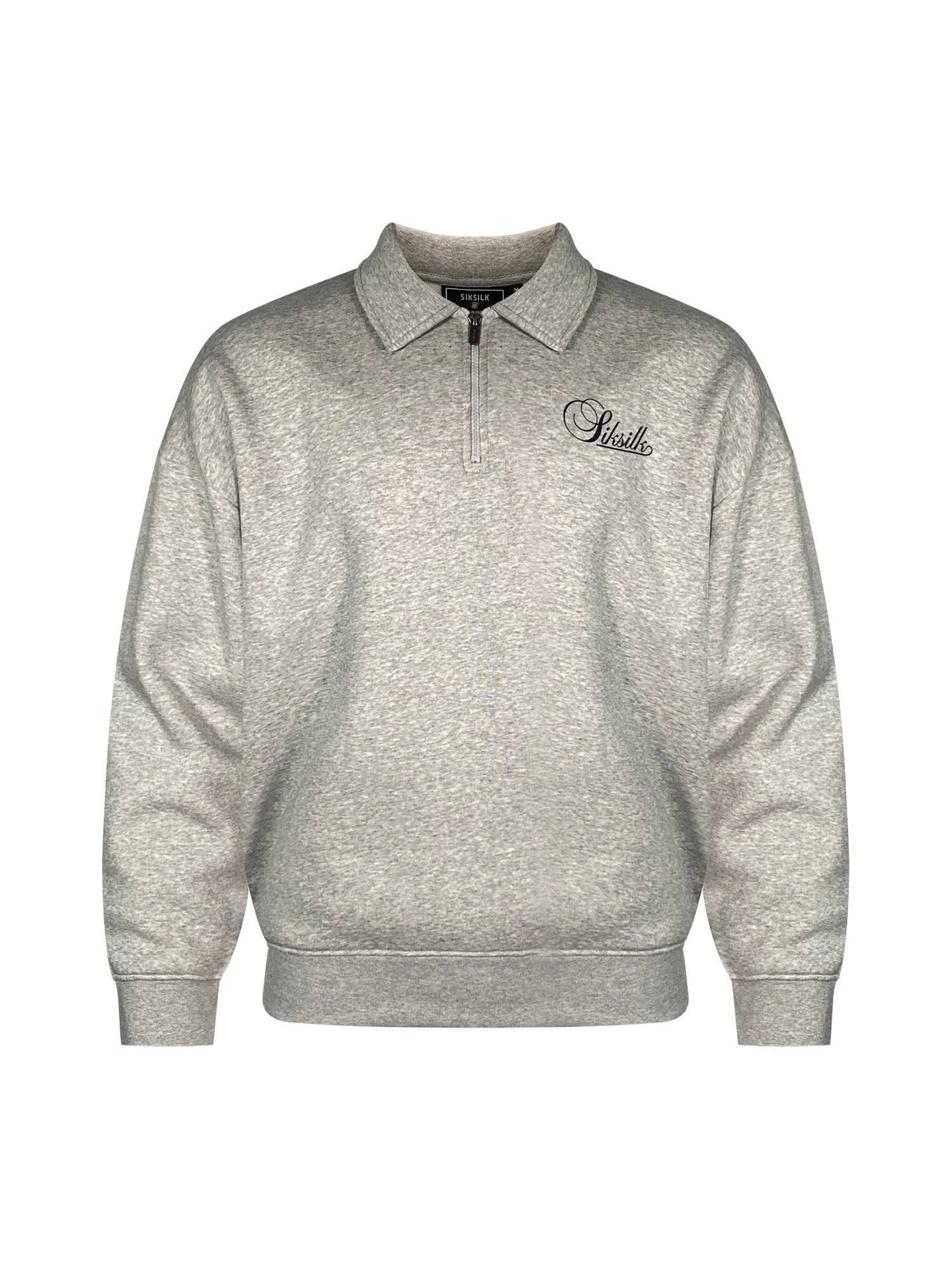 Maglione Polo Essentials in Grigio Marl Felpe SikSilk
