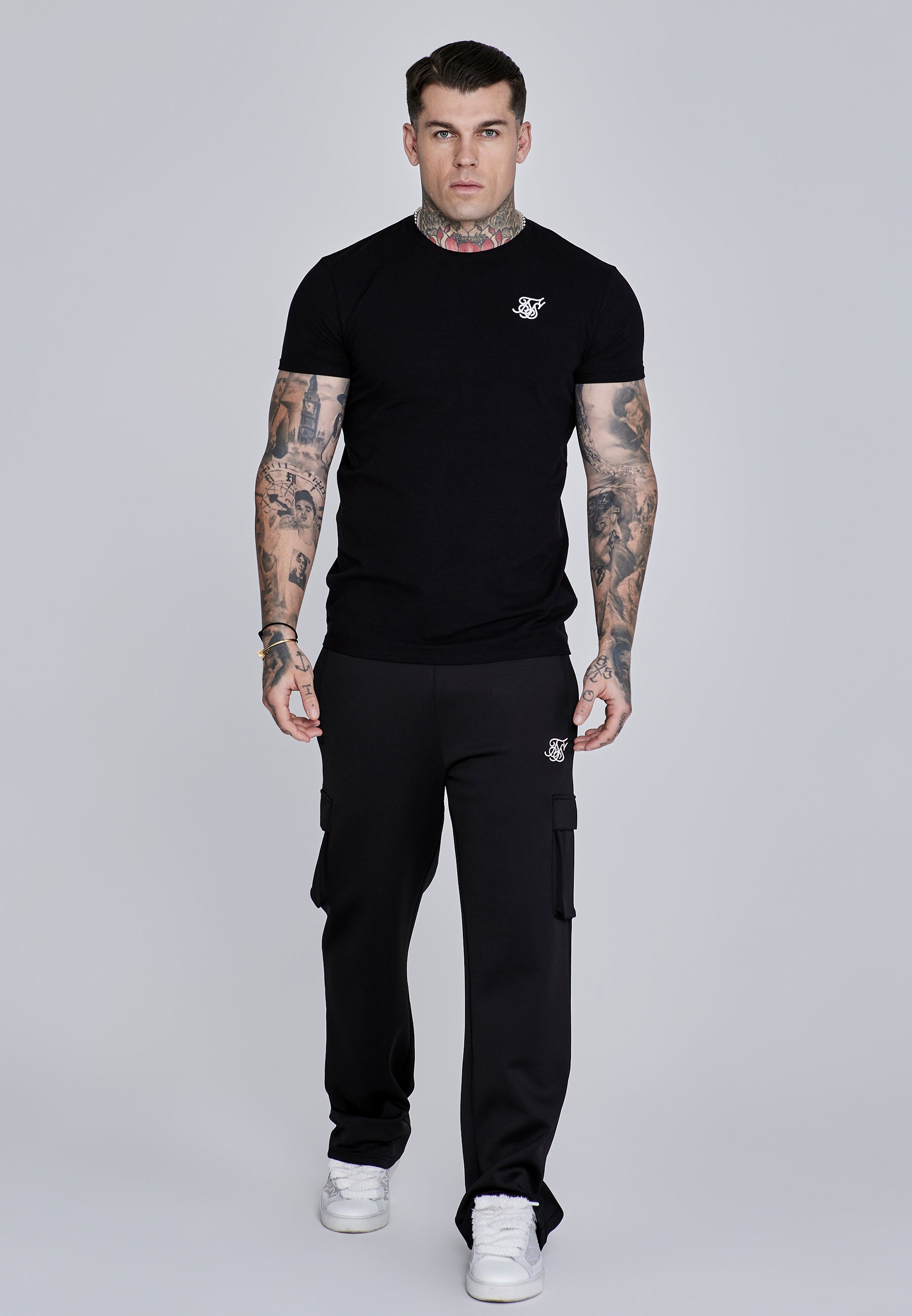 Maglietta Essentials in Nero Magliette SikSilk