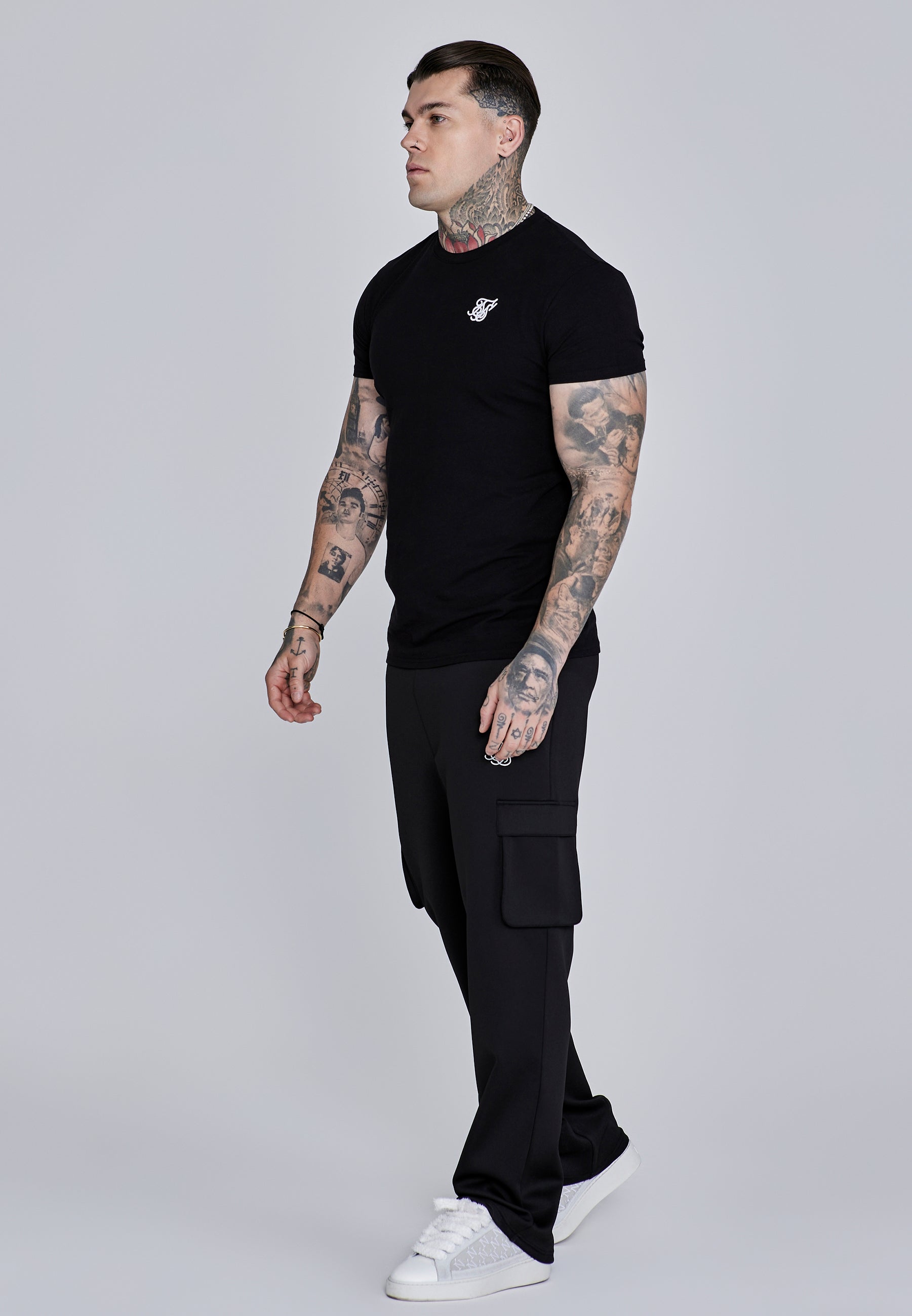 Maglietta Essentials in Nero Magliette SikSilk