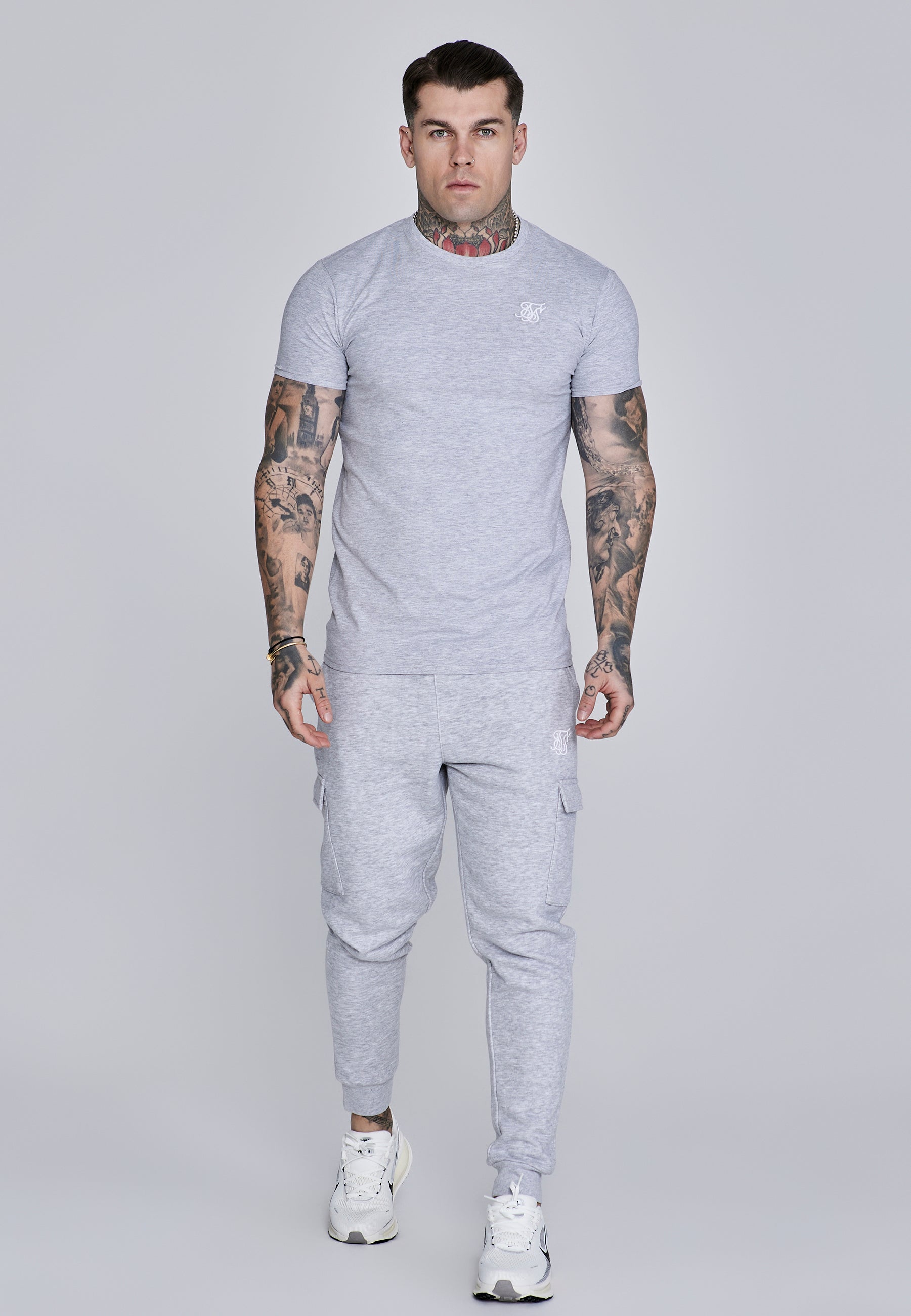 Maglietta Essentials in grigio marna Magliette SikSilk