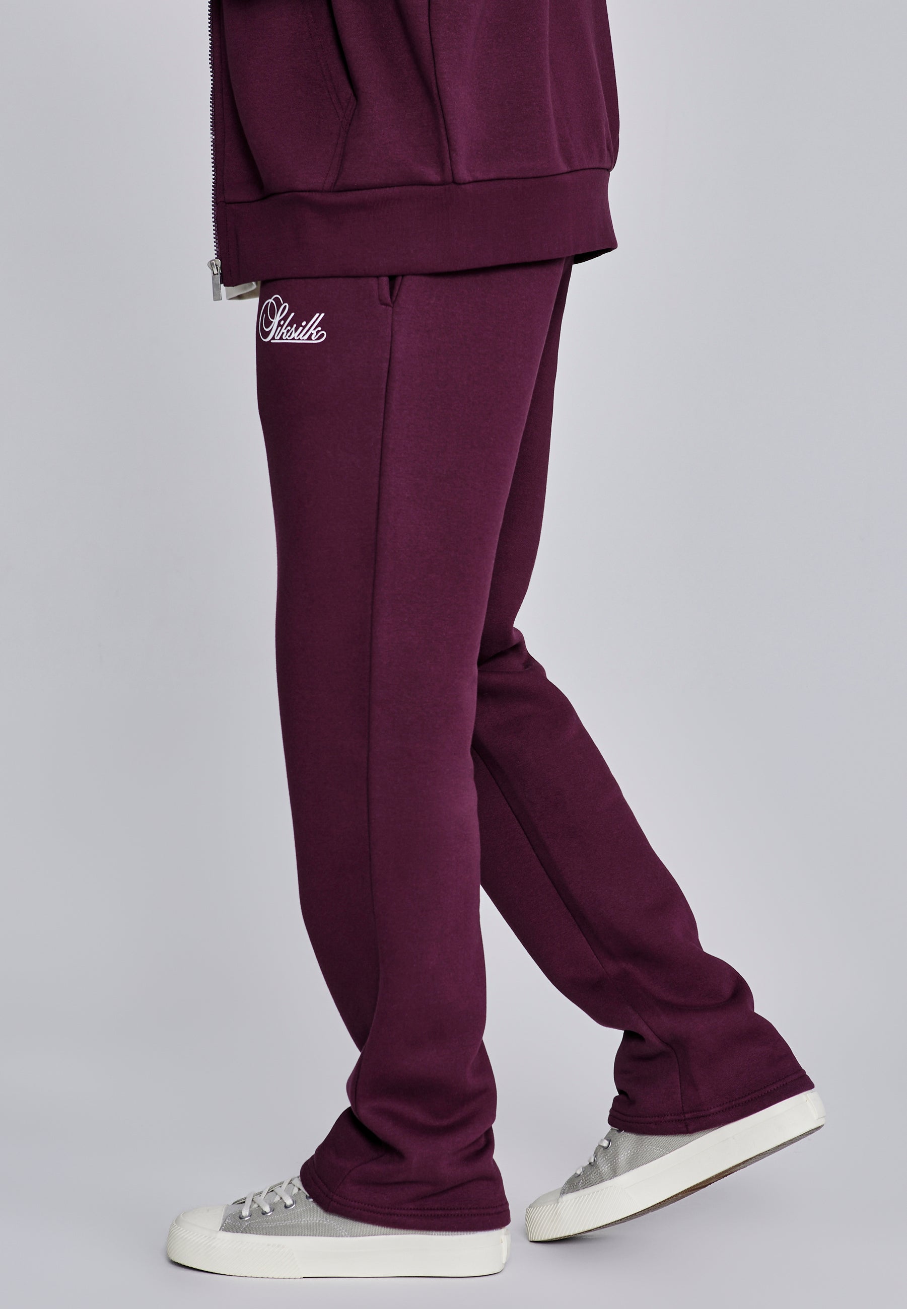 Pantaloni da corsa Essentials in borgogna Pantaloni SikSilk