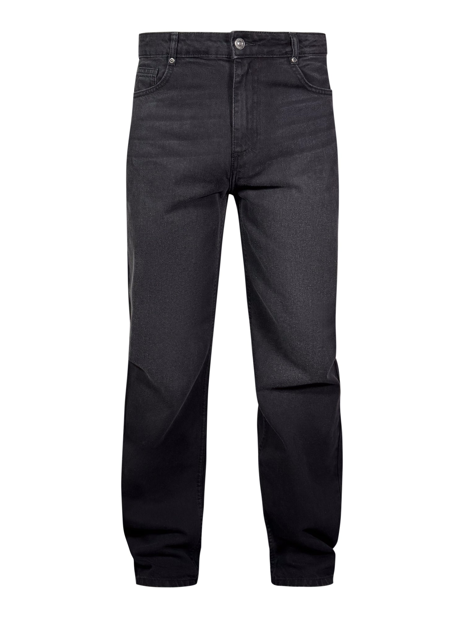 Jeans straight fit in nero lavato