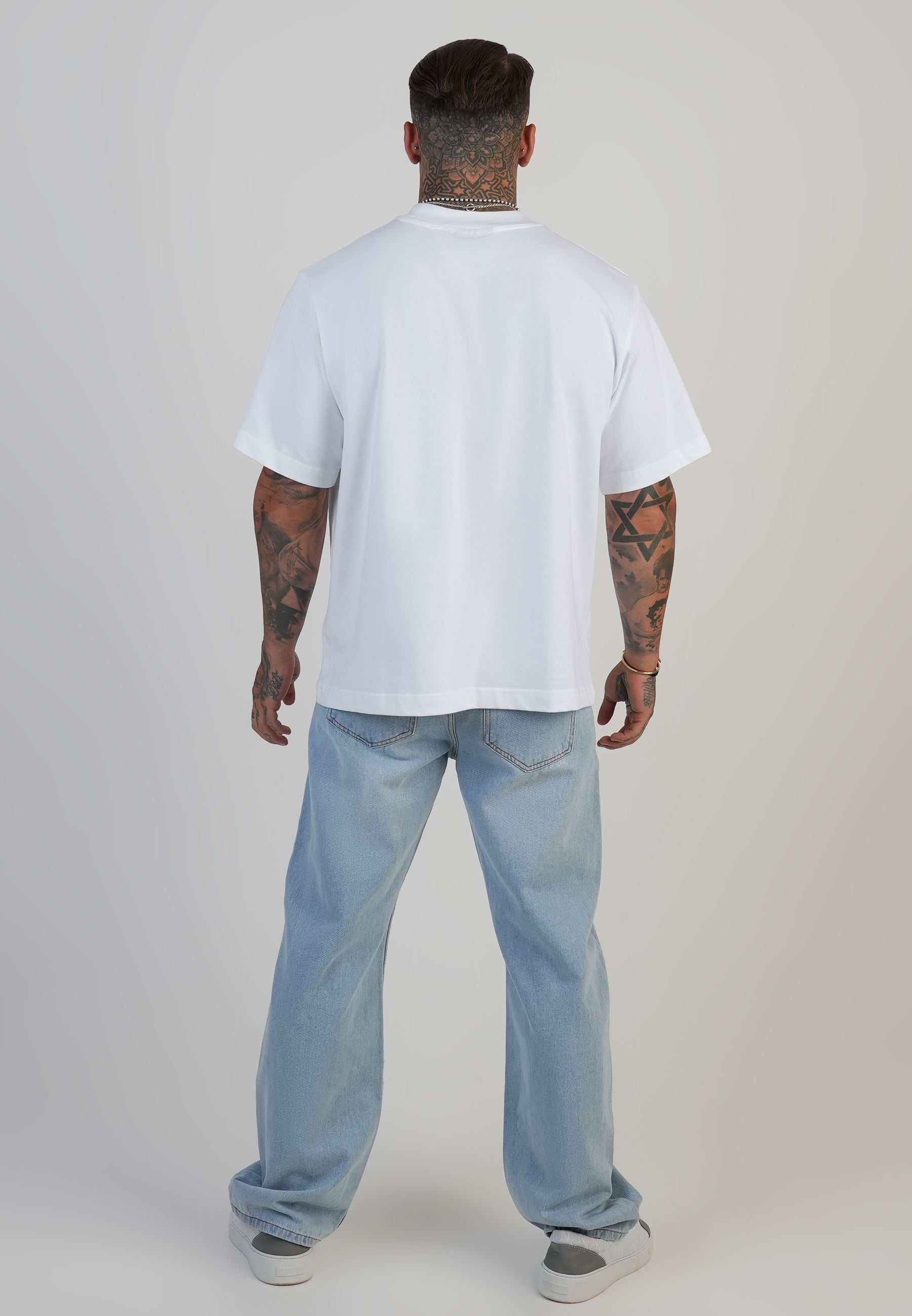 Jeans loose fit in jeans lavati blu chiaro SikSilk