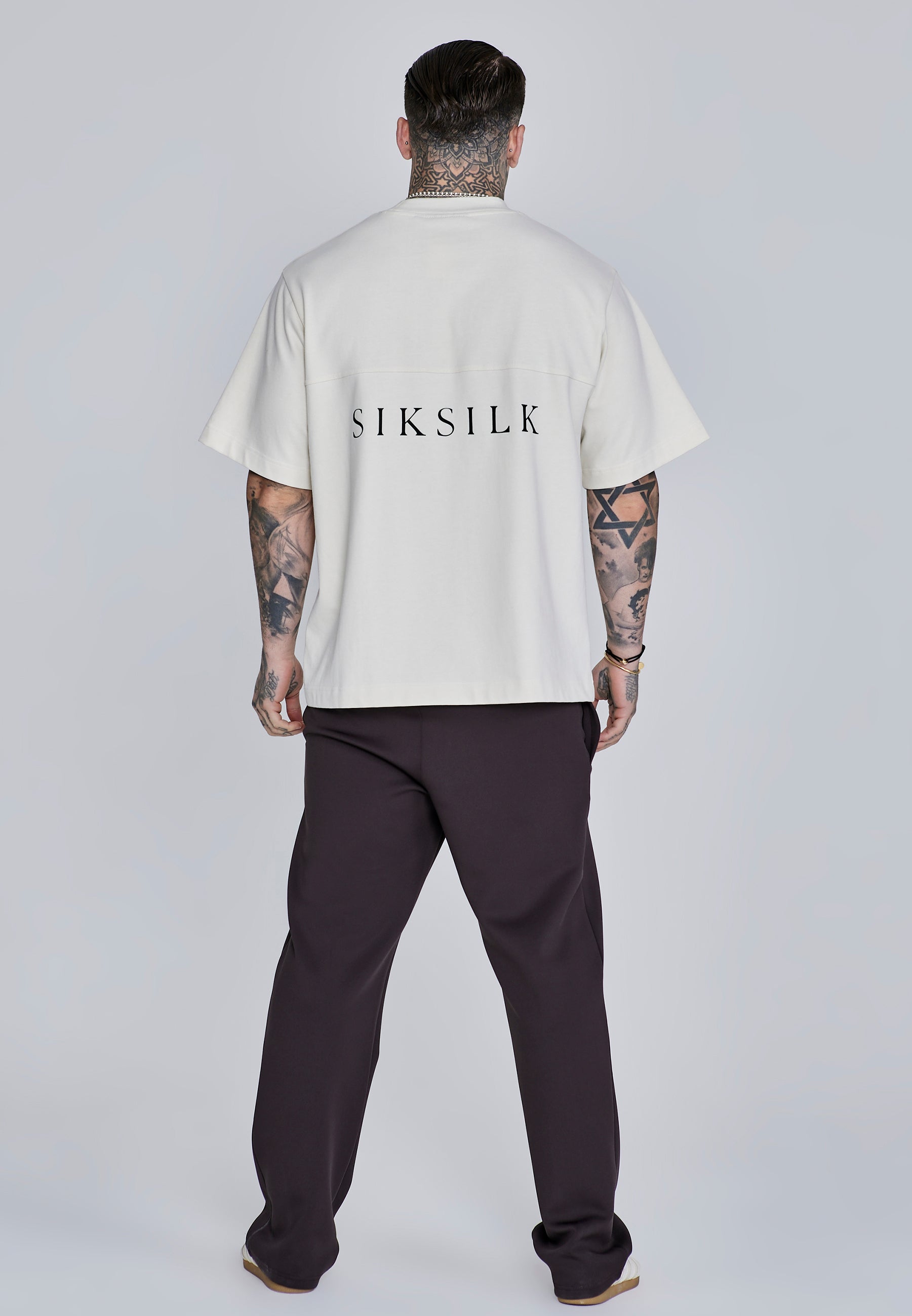 Pantaloni da corsa Essentials in poliestere in marrone Pantaloni SikSilk