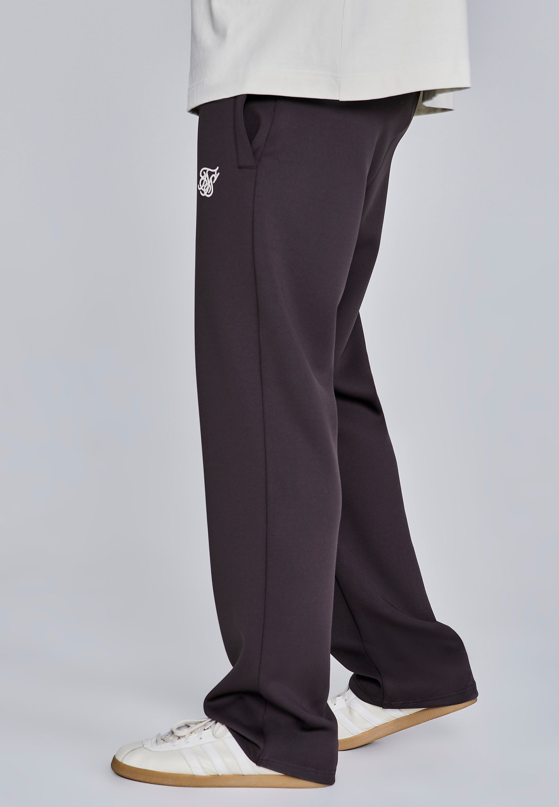 Pantaloni da corsa Essentials in poliestere in marrone Pantaloni SikSilk