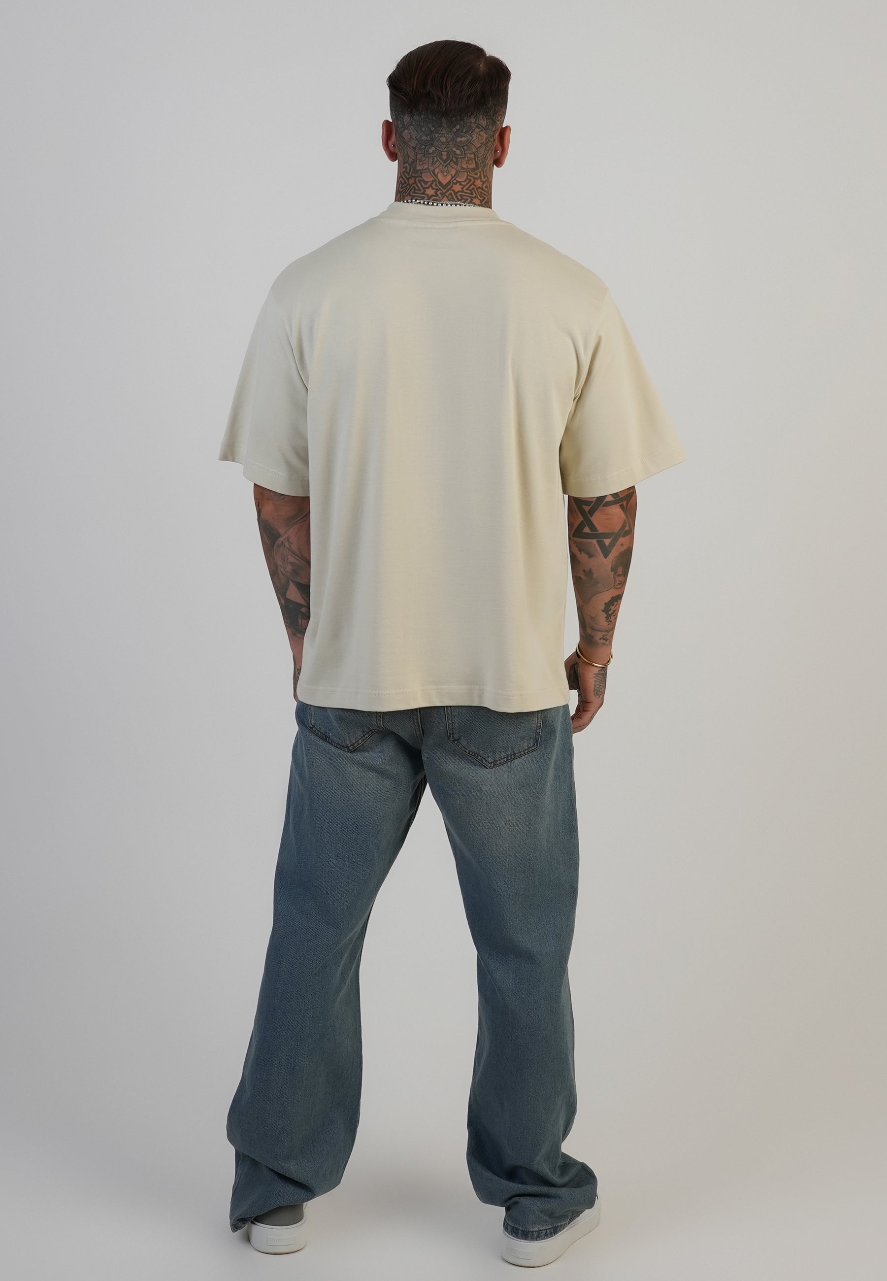 Maglietta con logo in ecru T-shirt SikSilk