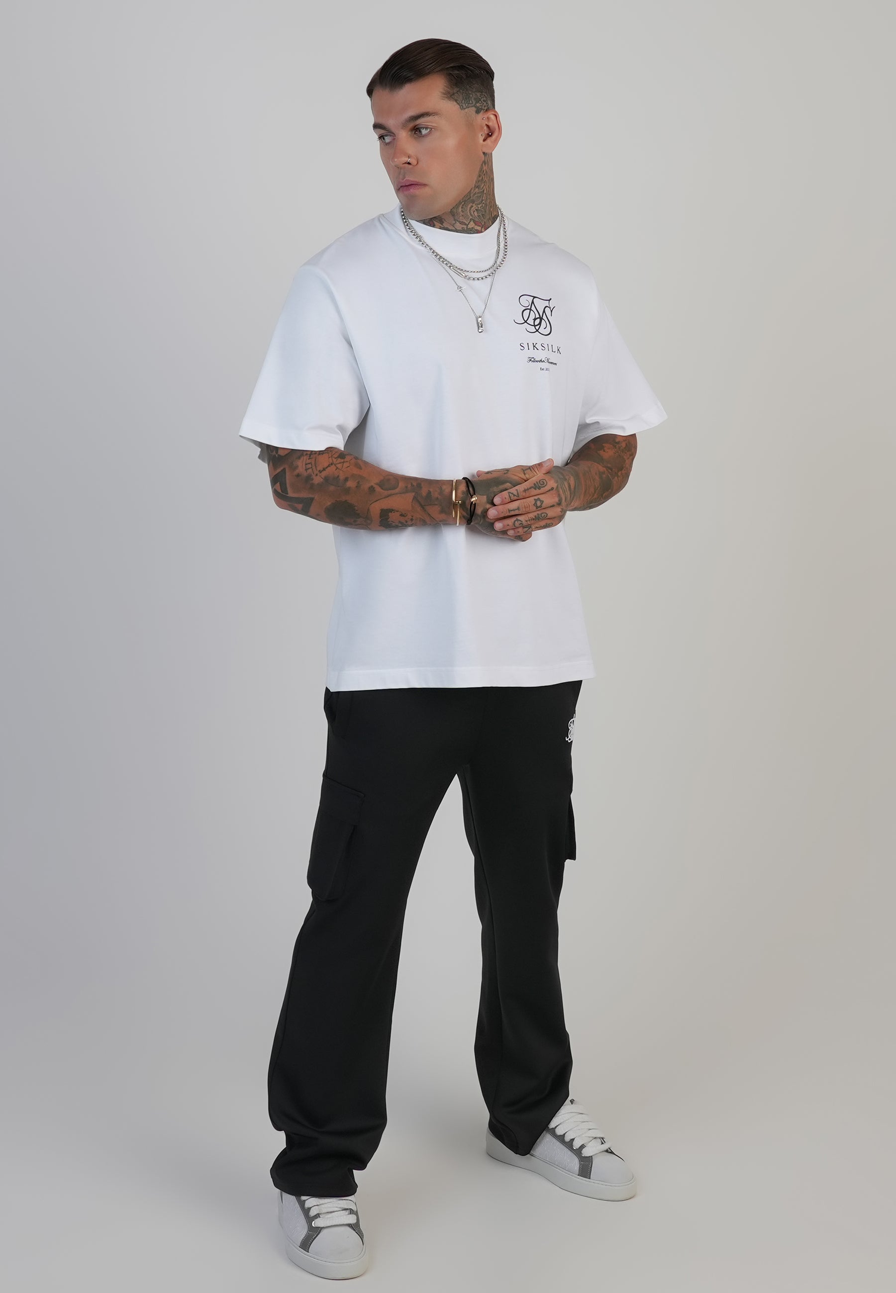 Maglietta Logo in Bianco Magliette SikSilk