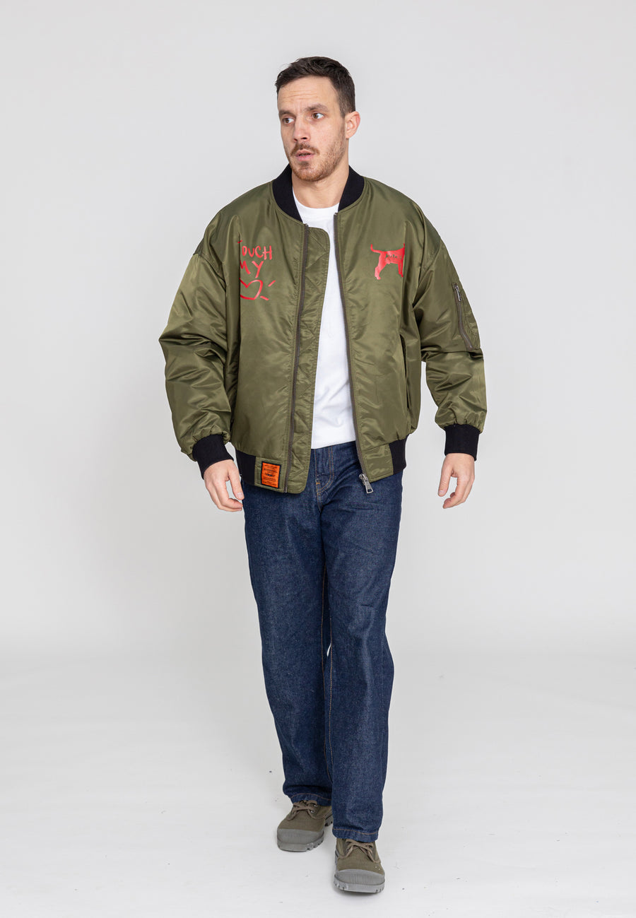 Giacca bomber Stay Beautiful M in Kaki Giacche Bombers Original