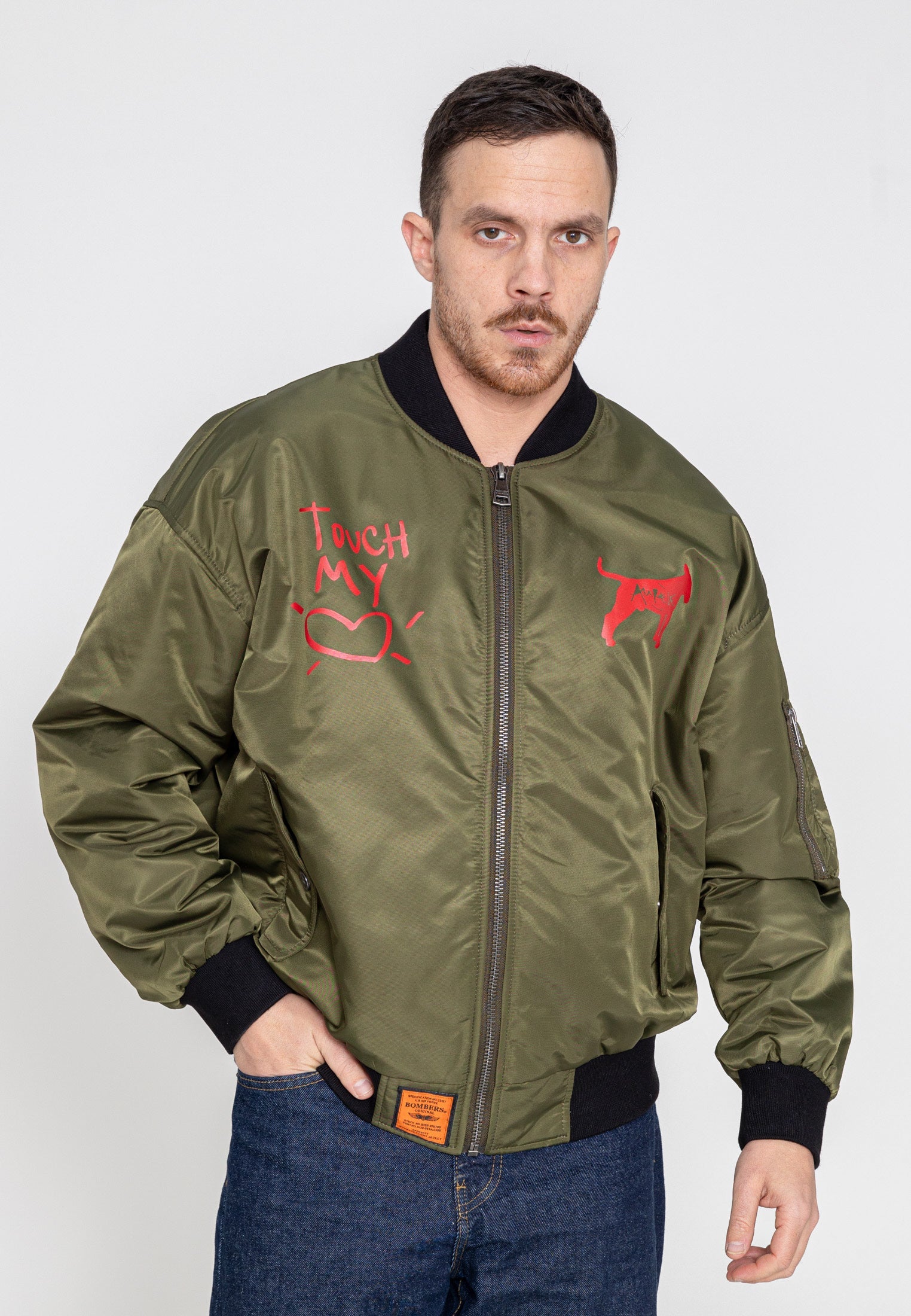 Giacca bomber Stay Beautiful M in Kaki Giacche Bombers Original