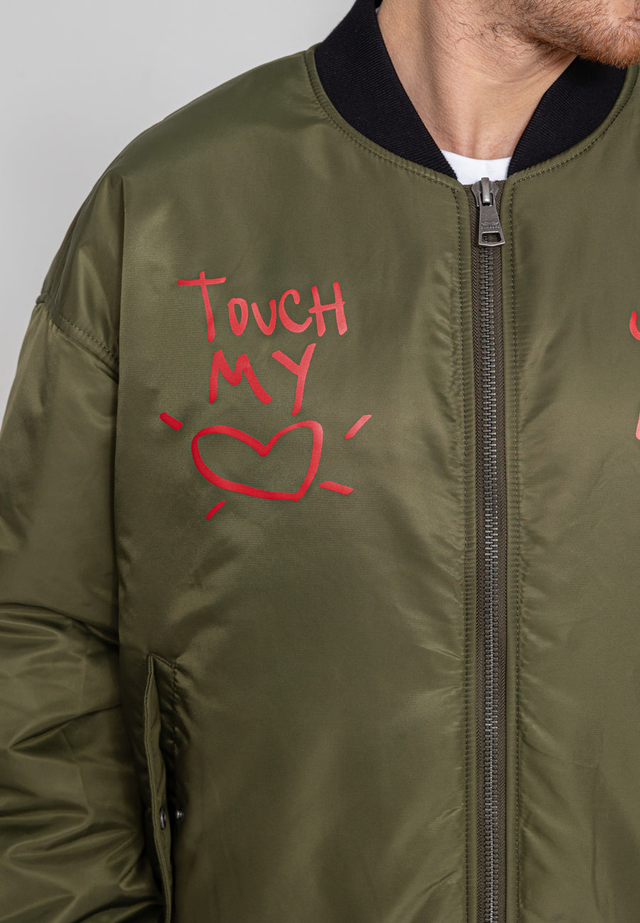Giacca bomber Stay Beautiful M in Kaki Giacche Bombers Original