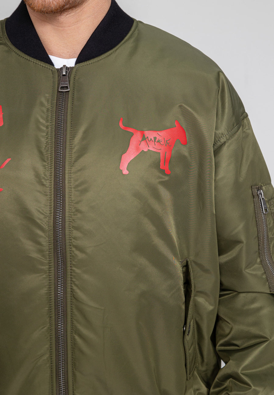 Giacca bomber Stay Beautiful M in Kaki Giacche Bombers Original