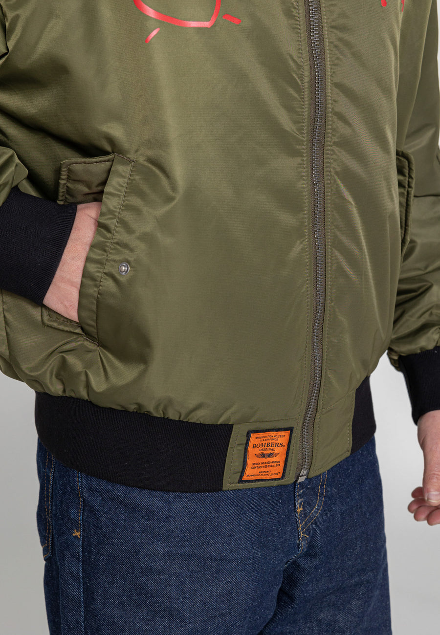 Giacca bomber Stay Beautiful M in Kaki Giacche Bombers Original