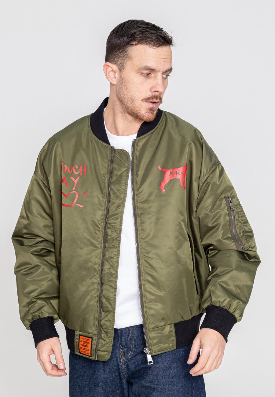 Giacca bomber Stay Beautiful M in Kaki Giacche Bombers Original