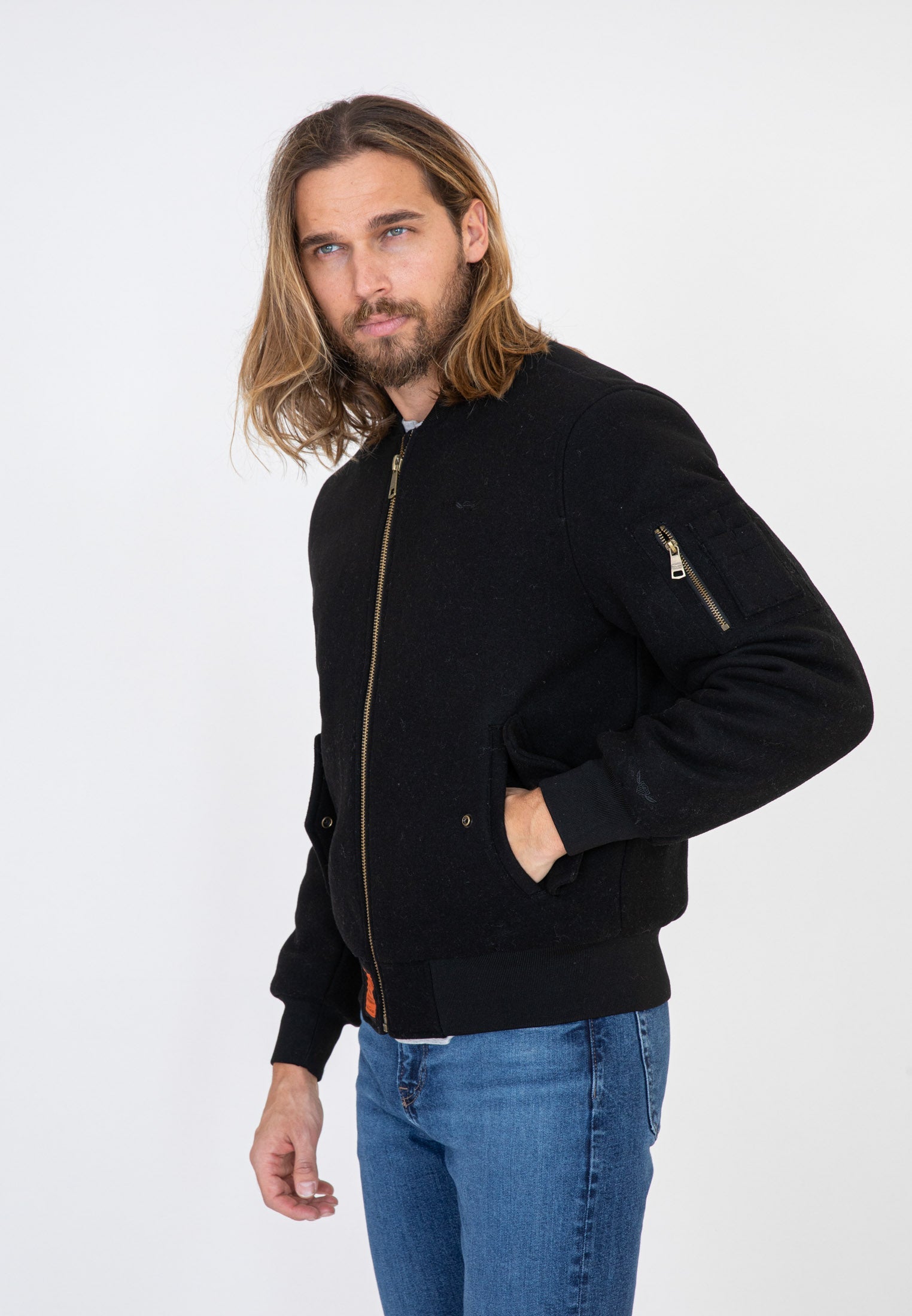 Giacca bomber Track M in nero Bombers Original