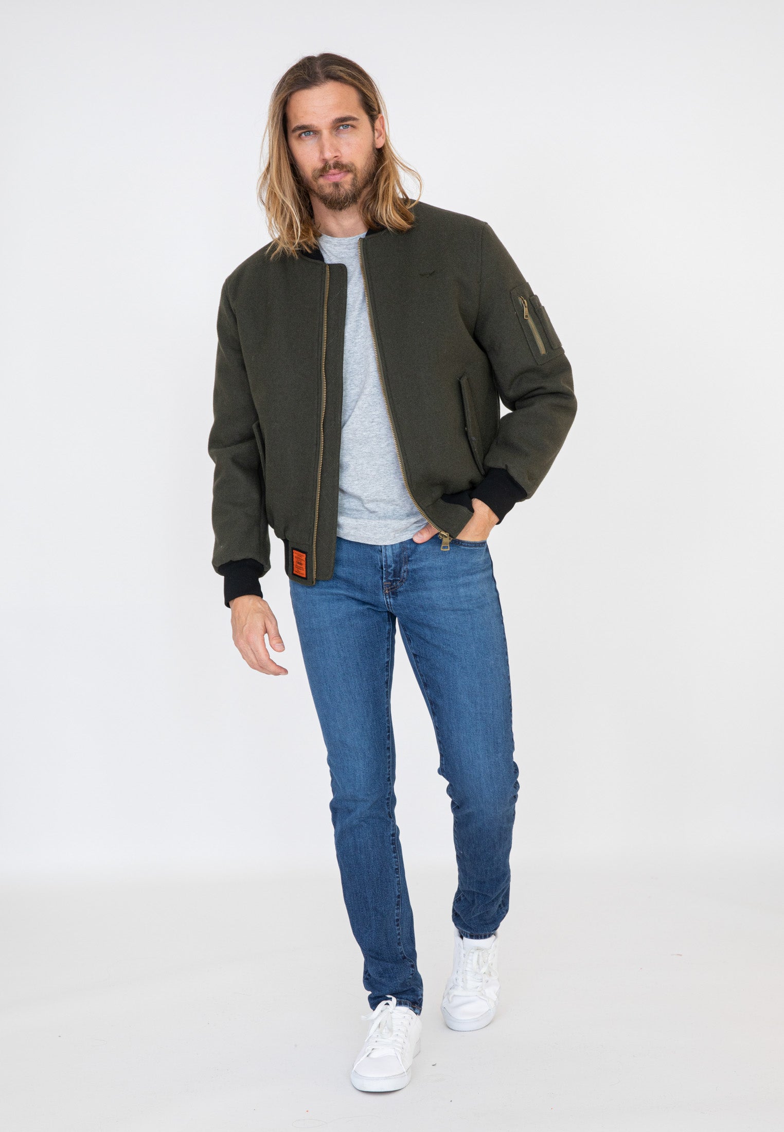 Giacca bomber Track M in kaki Giacche Bombers Original
