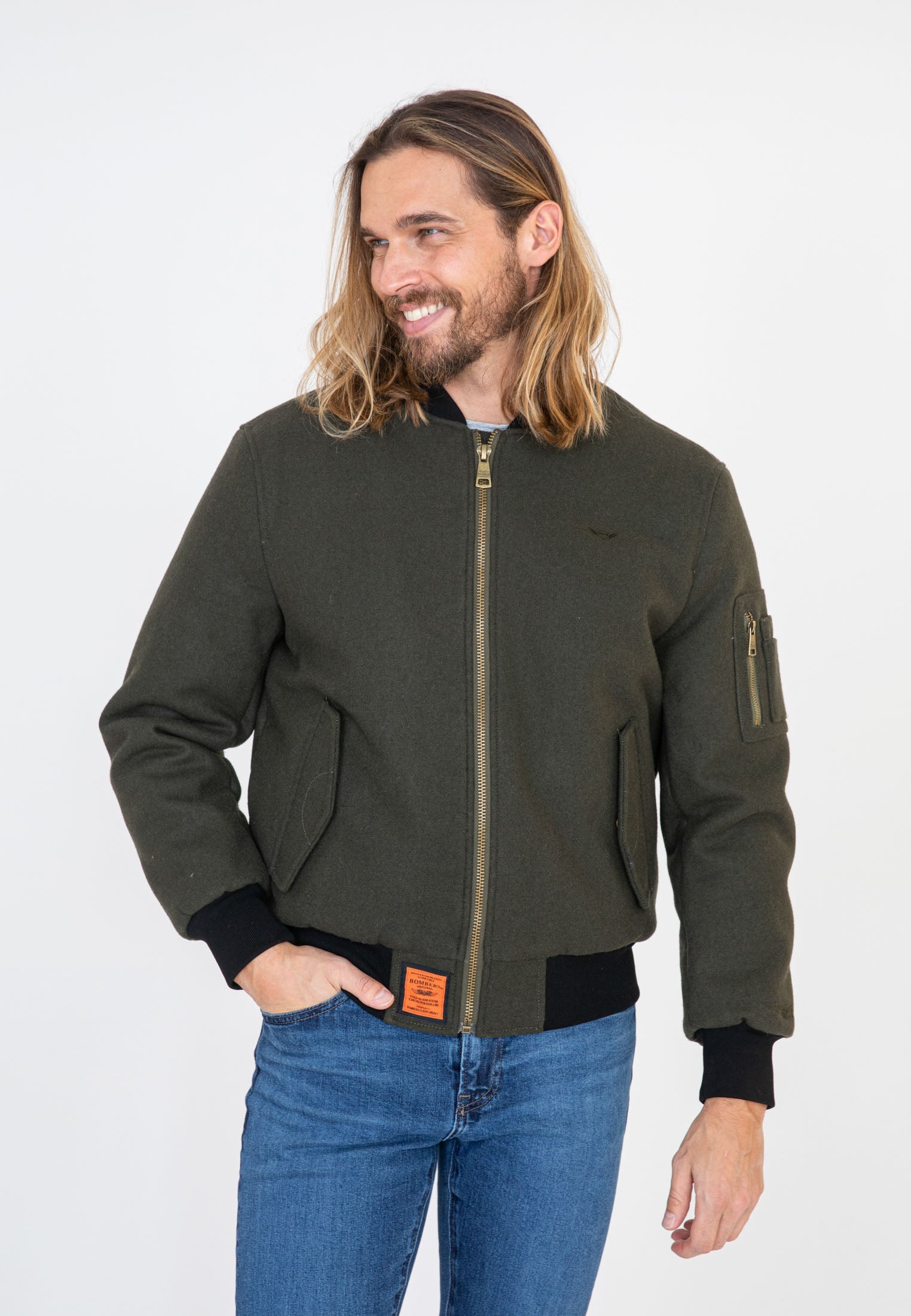 Giacca bomber Track M in kaki Giacche Bombers Original