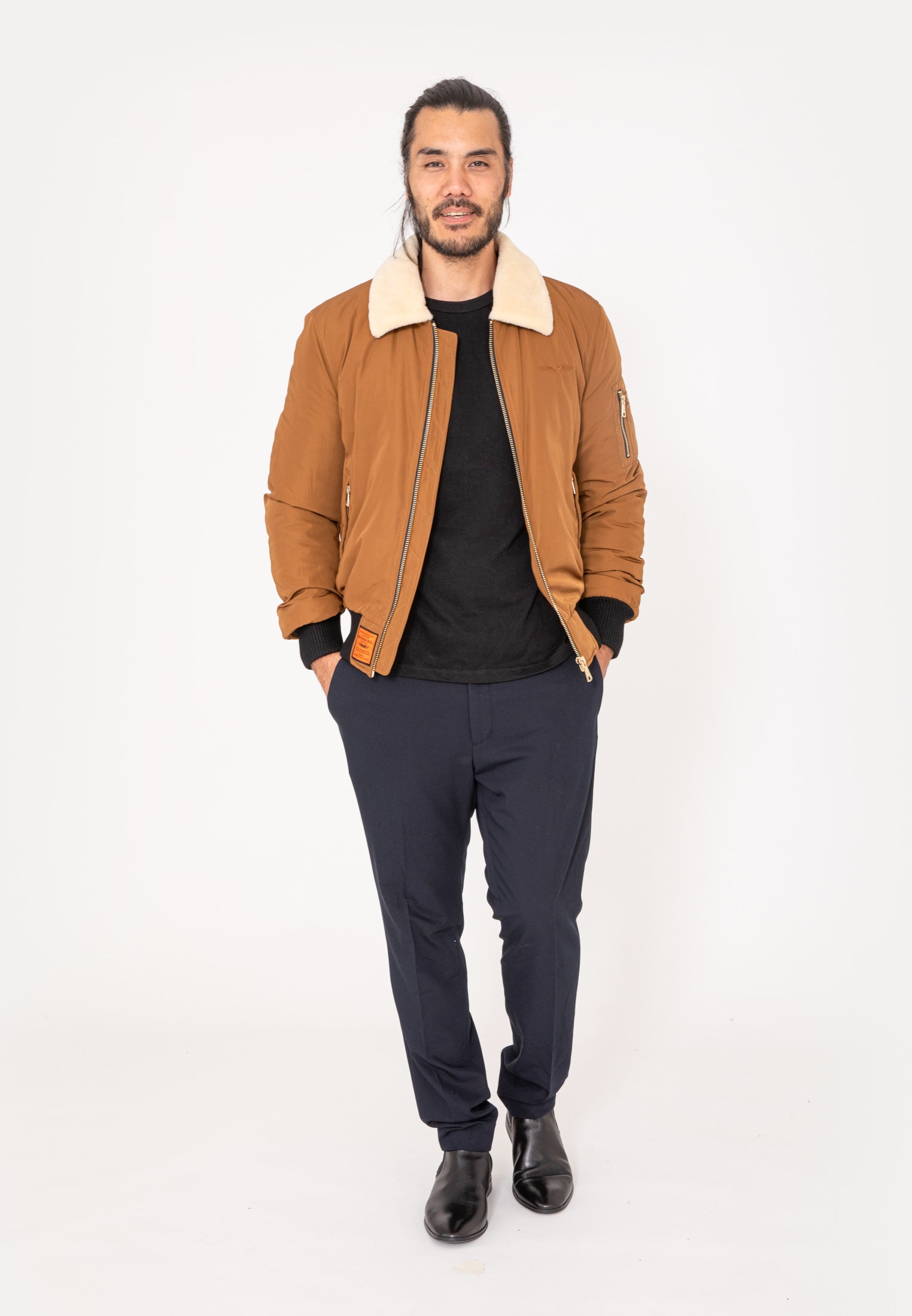 Giacca bomber Versmold M in cammello Bombers Original