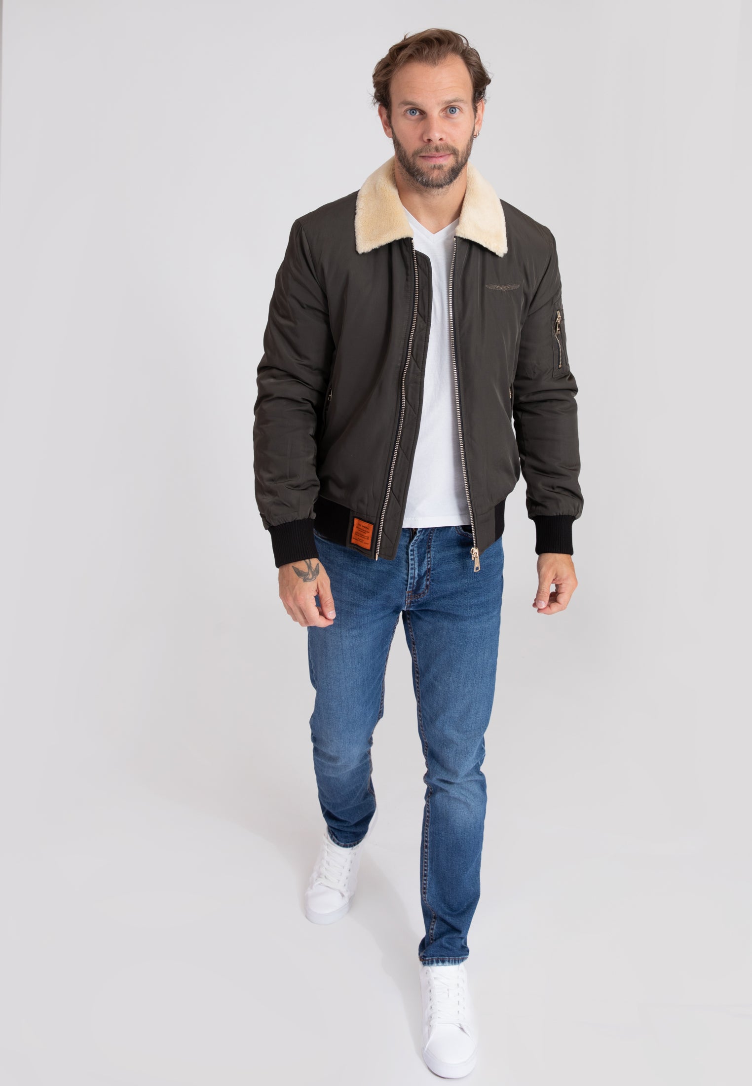 Giacca bomber Versmold M in D.Khaki Jackets Bombers Original