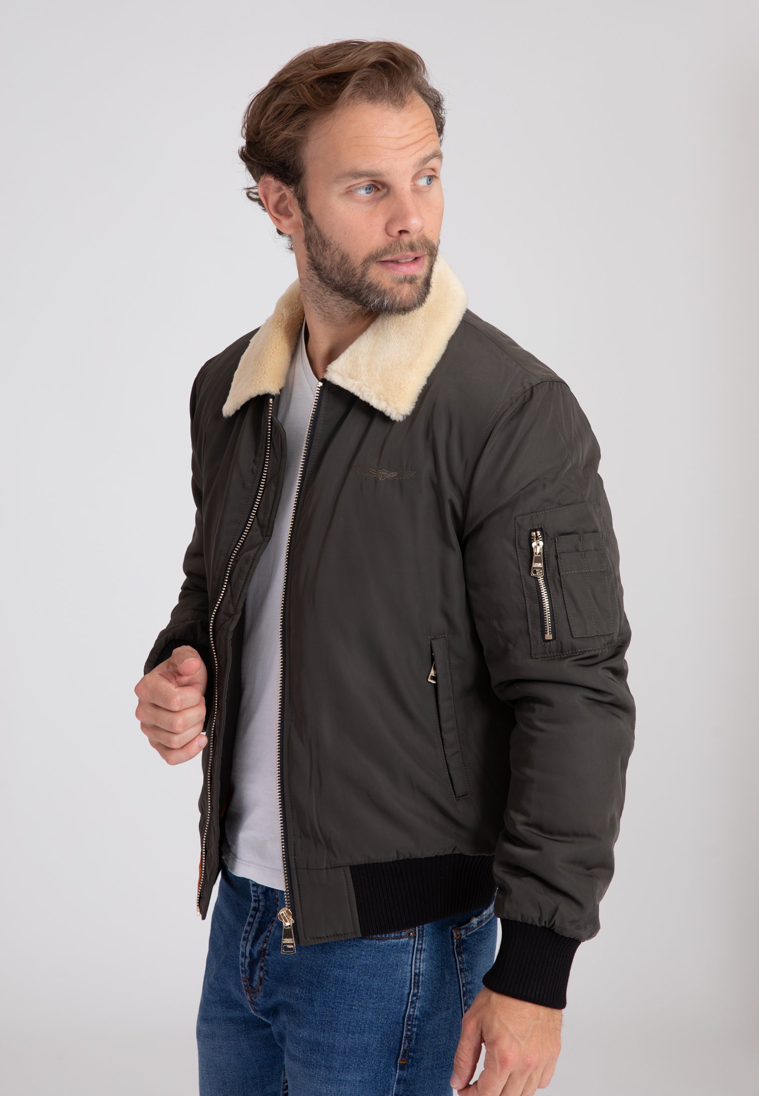 Giacca bomber Versmold M in D.Khaki Jackets Bombers Original