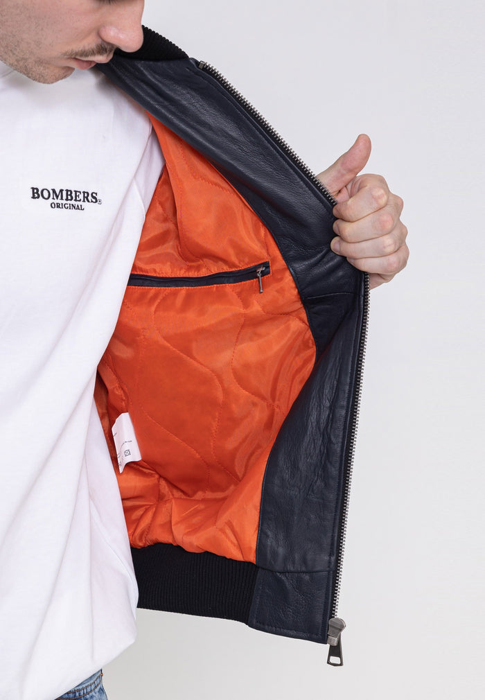 Giacca in pelle Viper M in Giacche nere Bombers Original
