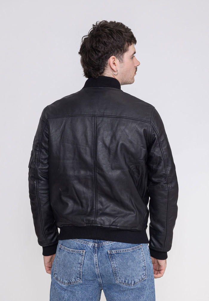 Giacca in pelle Viper M in Giacche nere Bombers Original