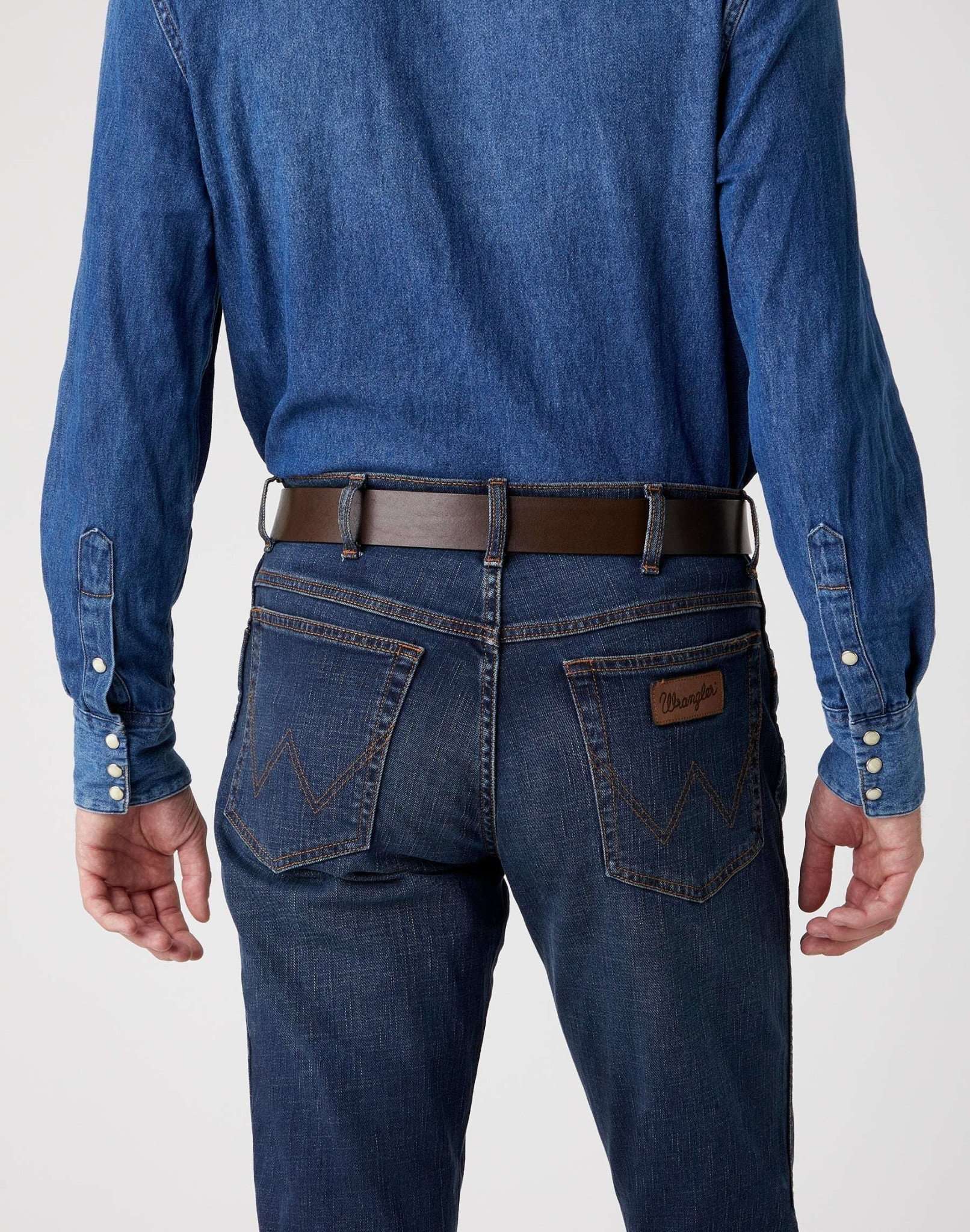 Cintura con fibbia a cavo in marrone Cintura Wrangler