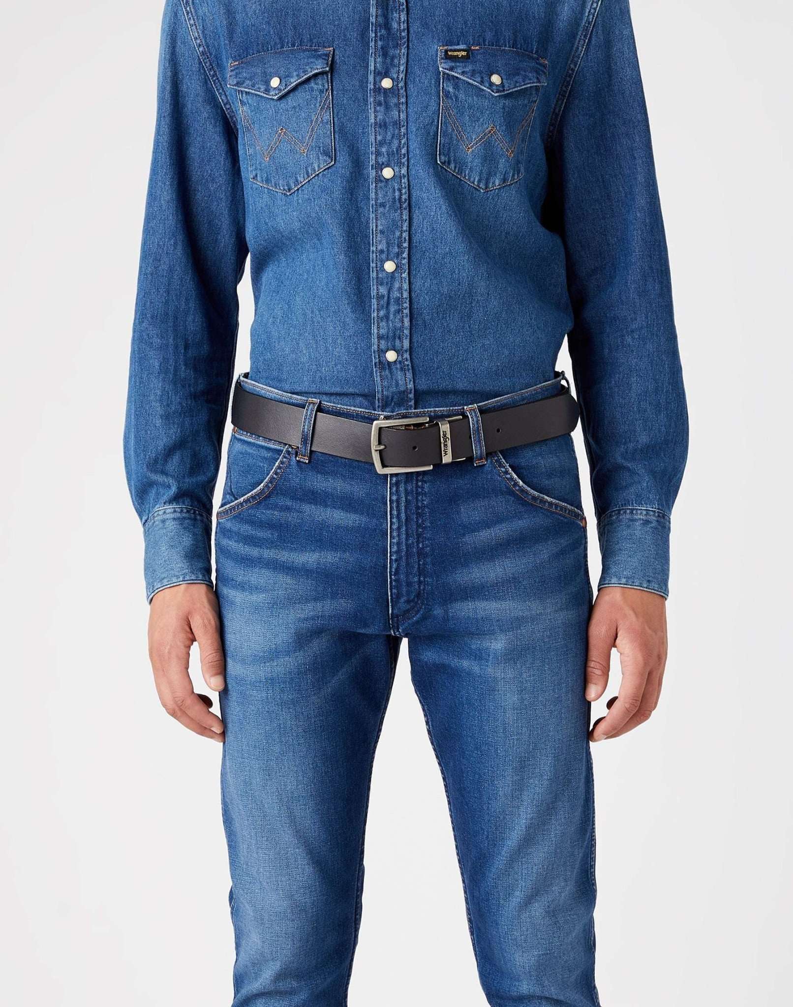 Cintura 2Sided in nero Belt Wrangler