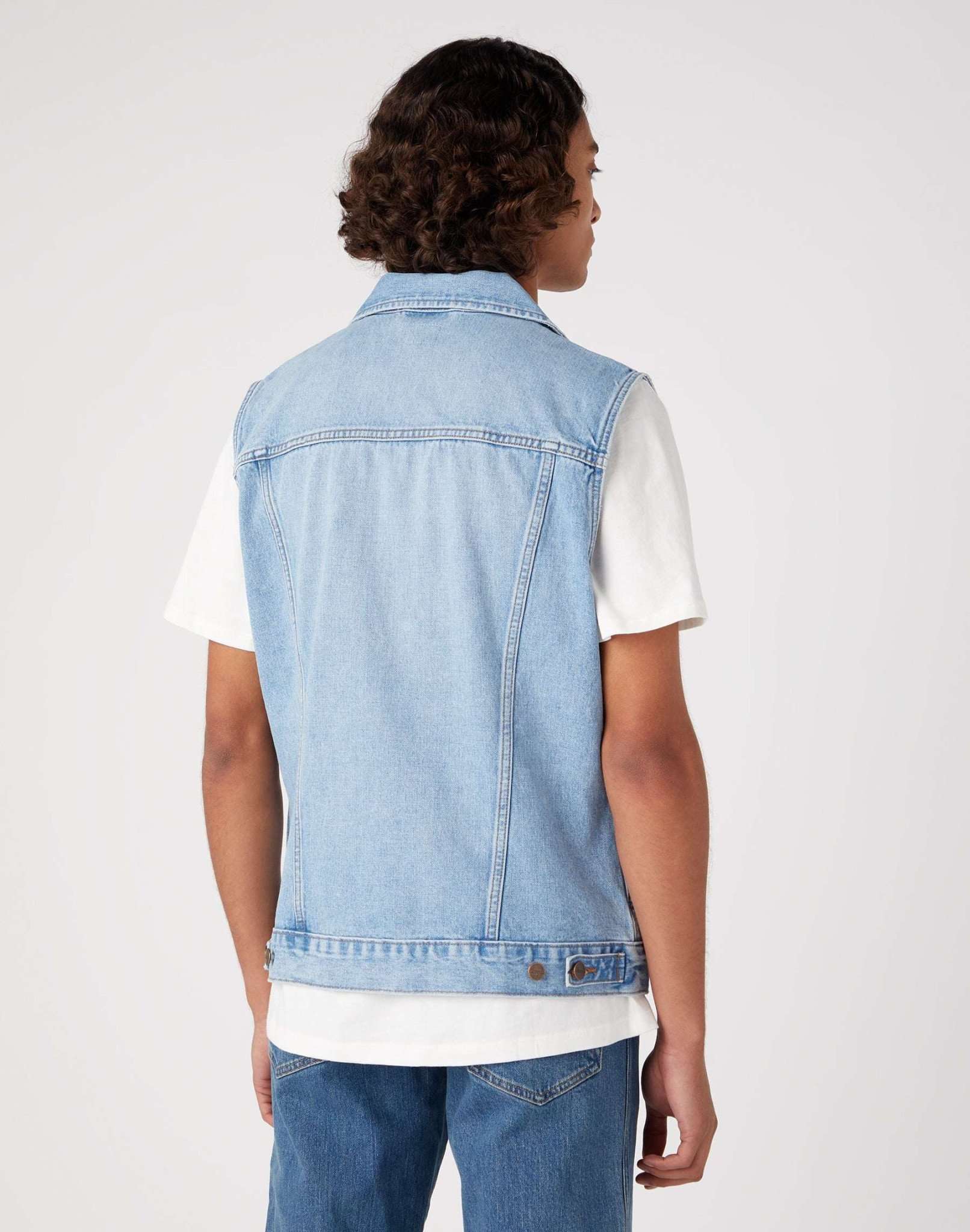 Gilet di jeans in Blue Sunrise Giacche Wrangler