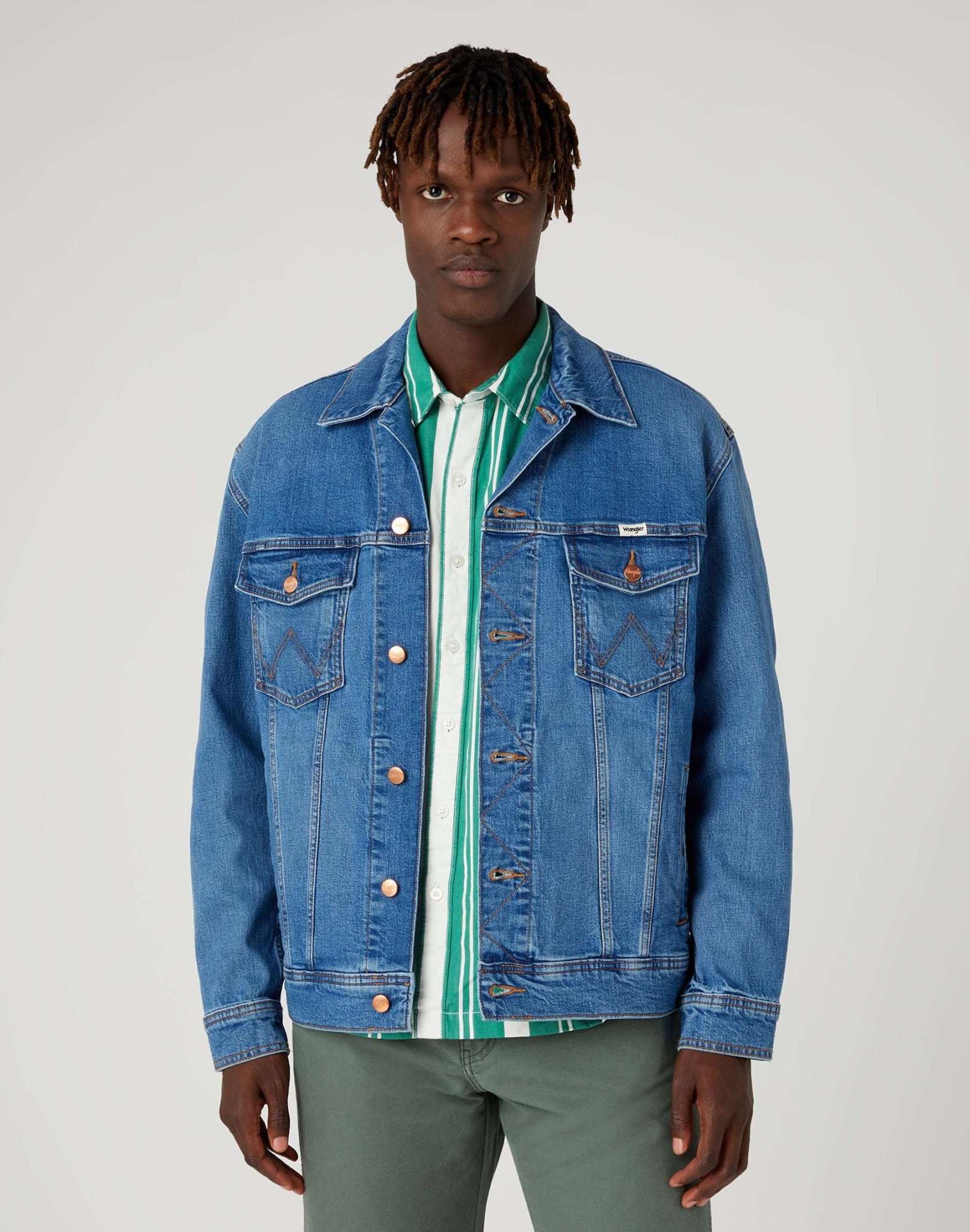 Giacca Anti Fit in Blue Eyes Blue Jackets Wrangler