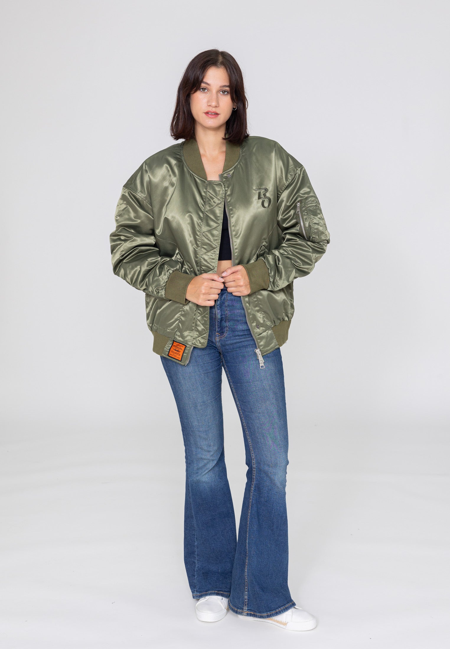 Giacca bomber Wavy U in kaki Giacche Bombers Original