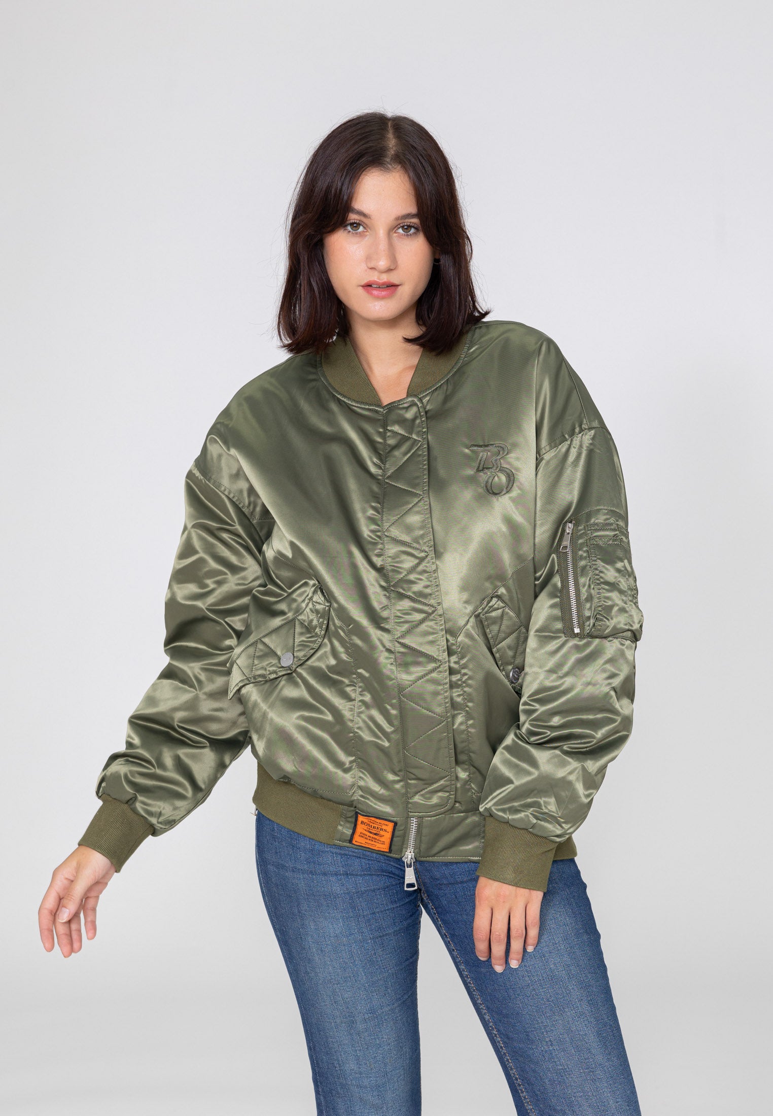 Giacca bomber Wavy U in kaki Giacche Bombers Original