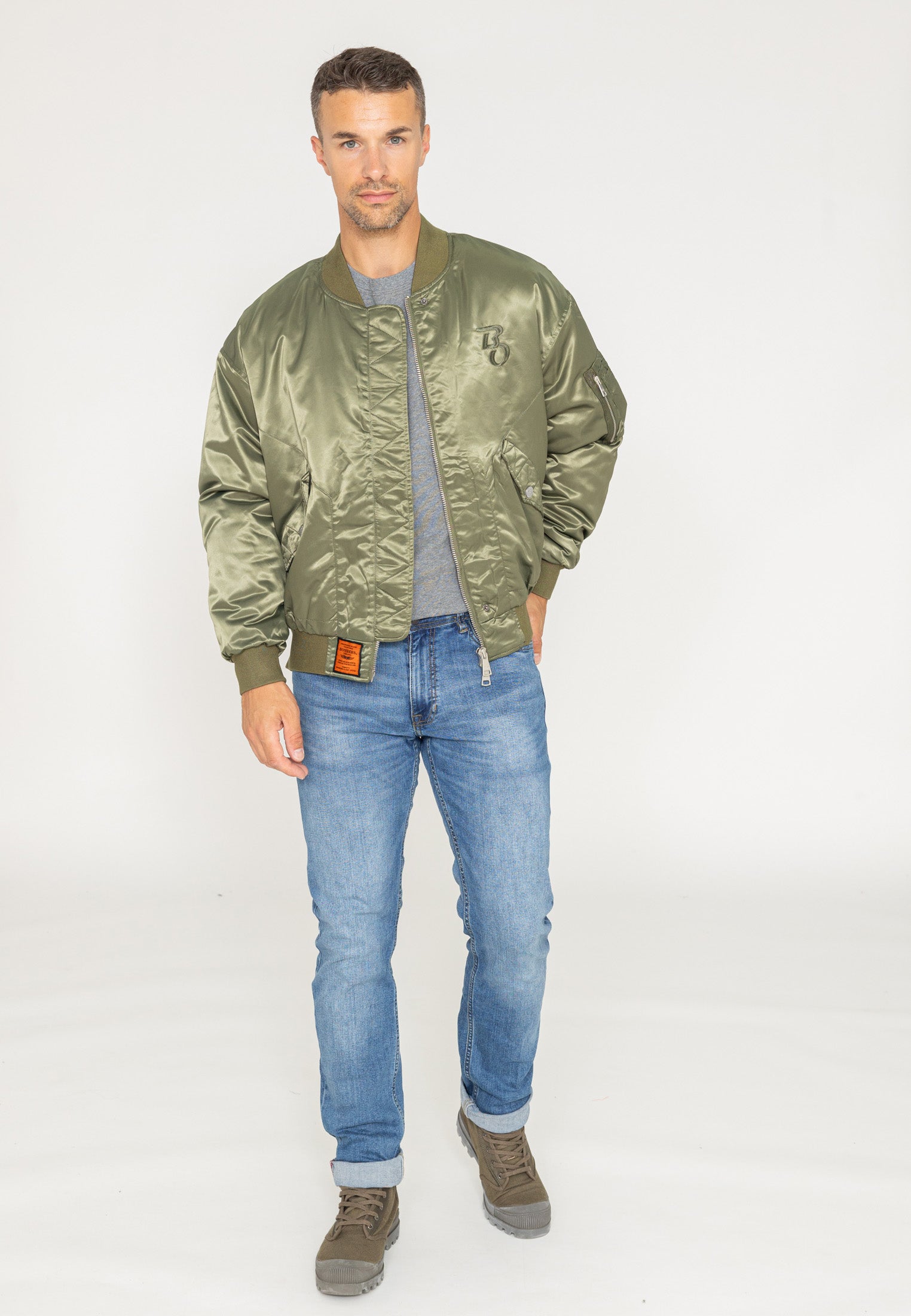 Giacca bomber Wavy U in kaki Giacche Bombers Original
